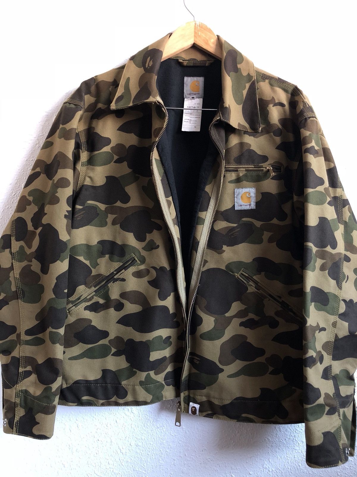 Bape A Bathing Ape BAPE X Carhartt 1st Green Camo Jacket | Grailed