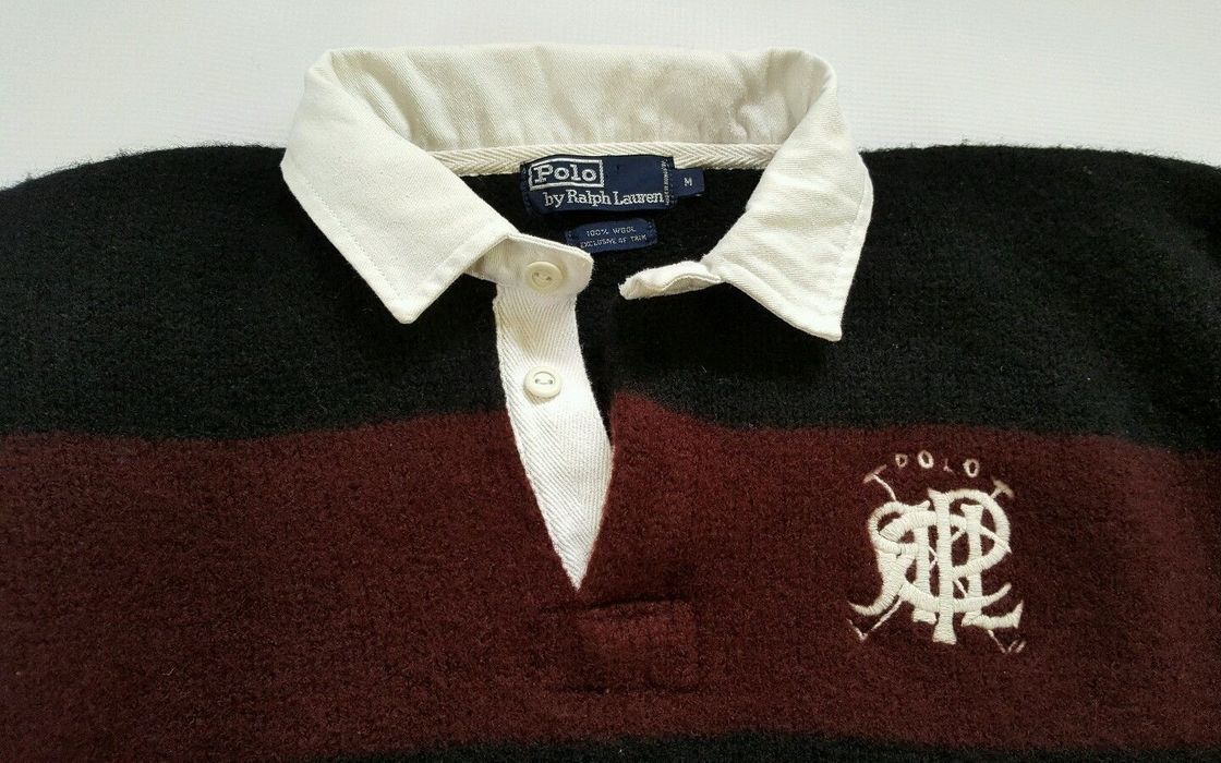 Polo Ralph Lauren Scribble Knit Wool Rugby Sweater | Grailed