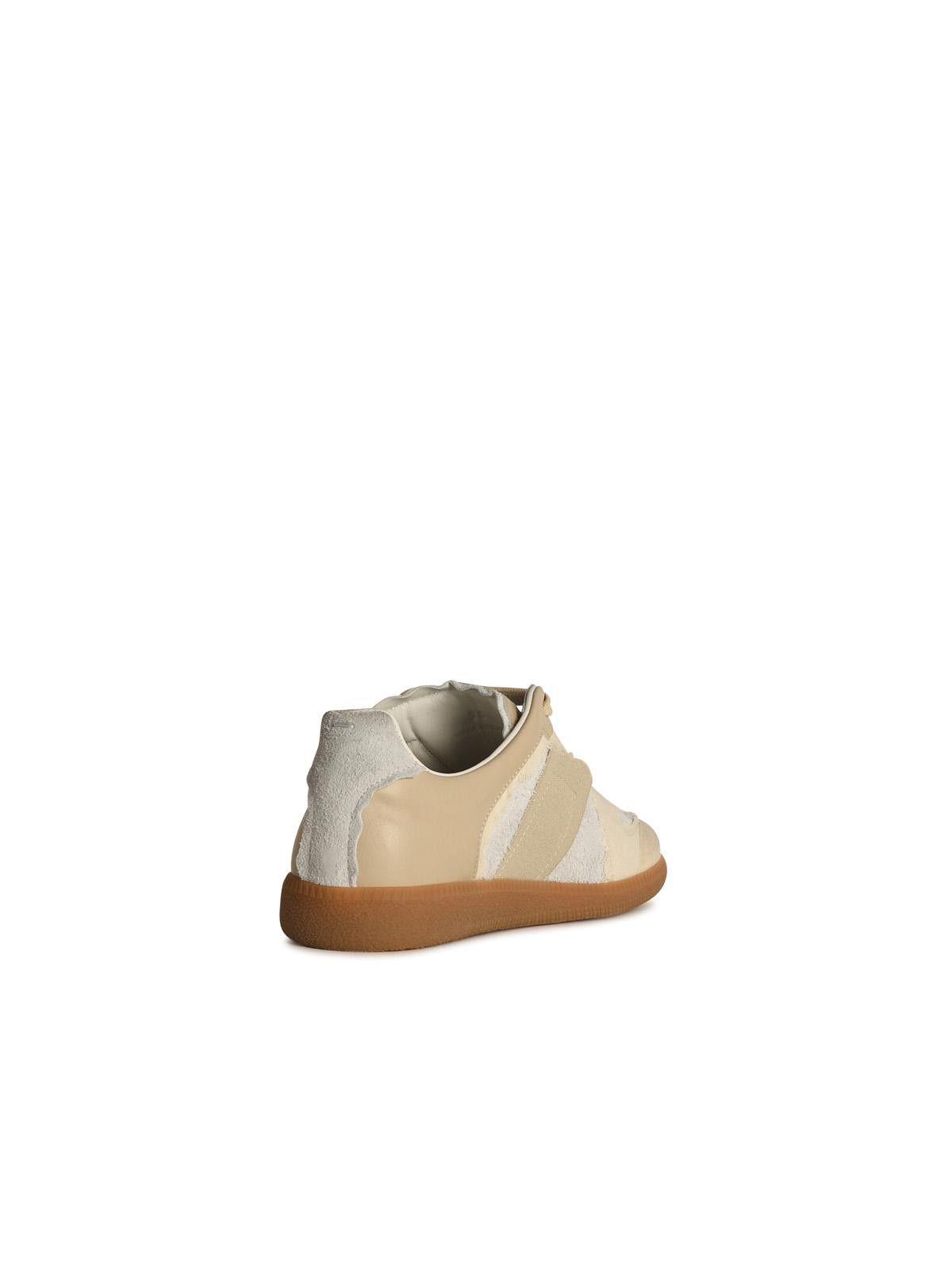 Maison Margiela MAISON MARGIELA 'Replica' Cream Suede Sneakers Size US 11 / IT 41 - 3 Thumbnail