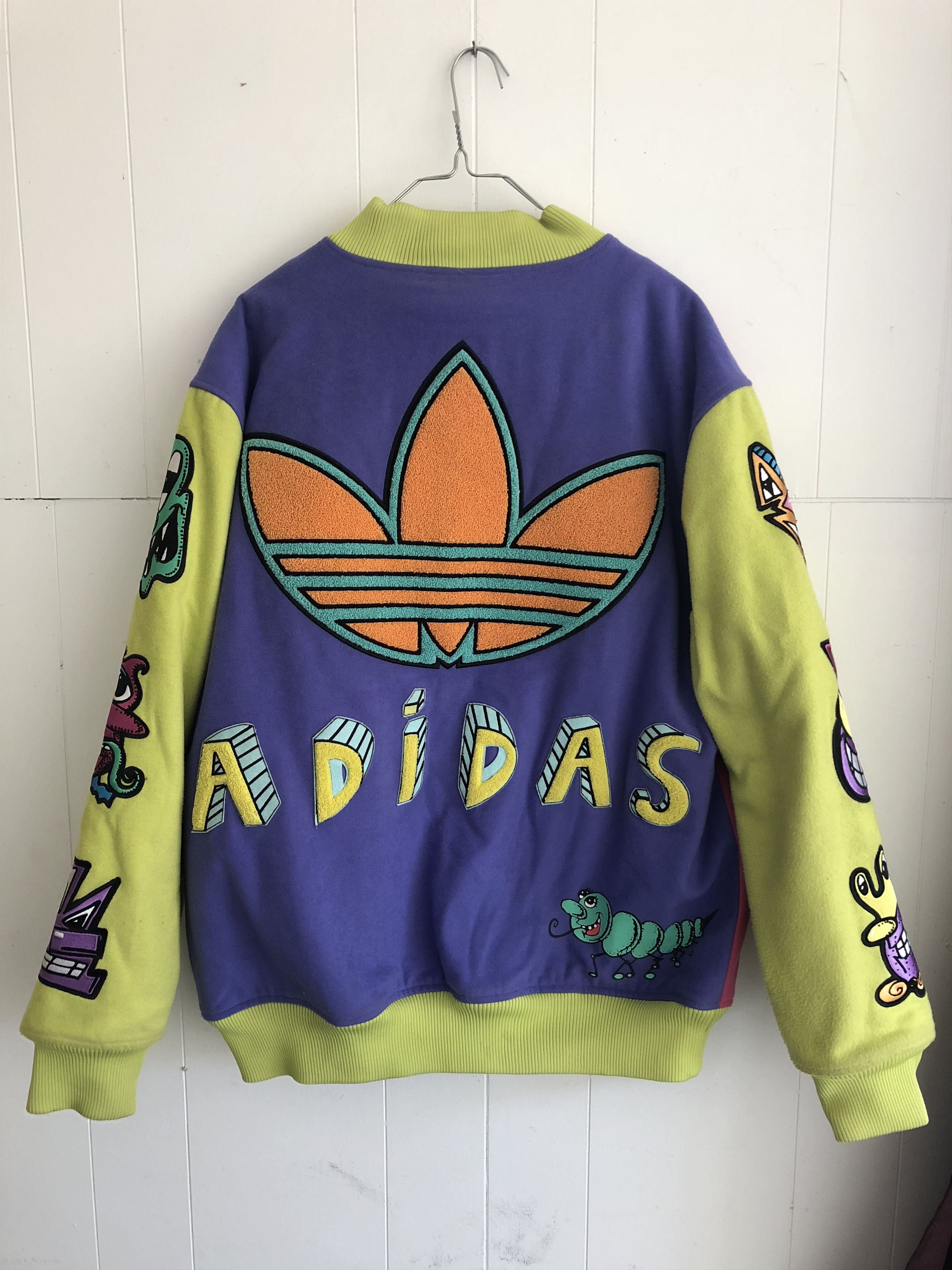 Jeremy Scott Adidas Originals ObyO X Jeremy Scott x Kenny Scharf Varsity Jacket Grailed