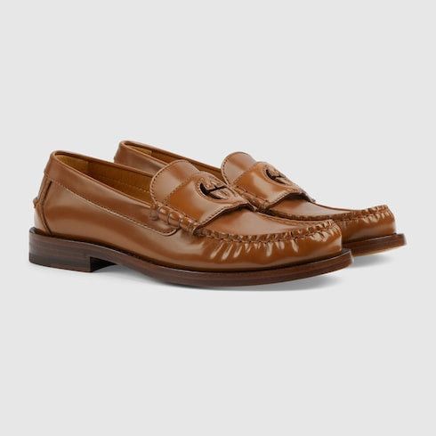 Gucci Gucci Interlocking G Leather Loafers SIZE 36 Size ONE SIZE - 2 Thumbnail