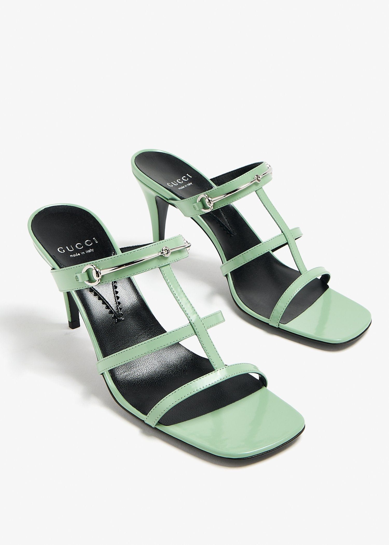 Gucci Slim Horsebit Slide Sandals SIZE 36