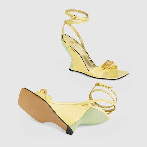 Gucci Gucci Snake Hardware High Heel Sandals SIZE 36 Size ONE SIZE - 3 Thumbnail