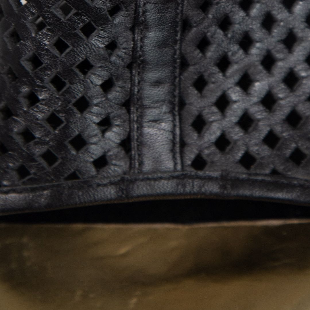 Balmain Black Leather Perforated Sandals Size US 10 / IT 40 - 5 Thumbnail