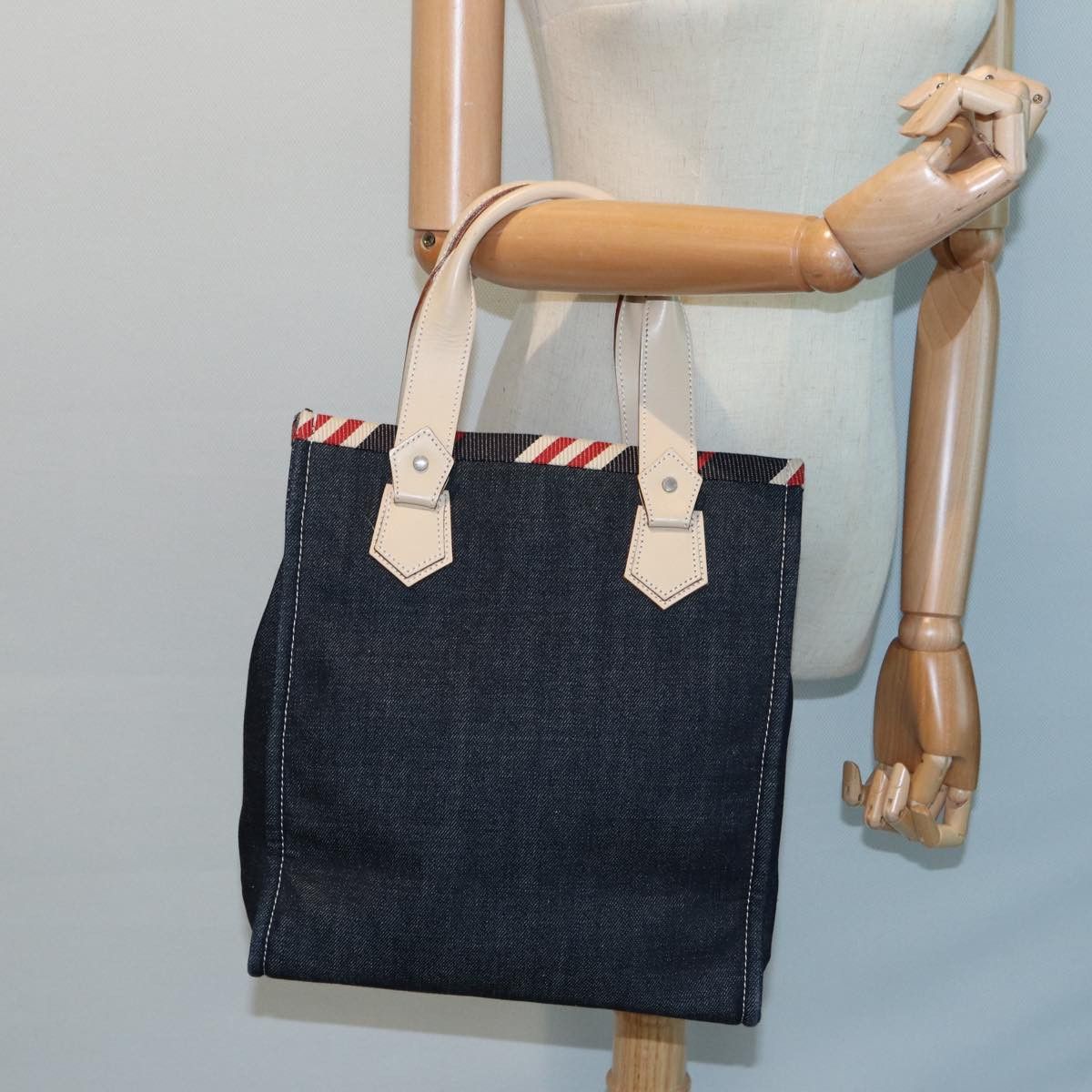 Burberry Blue Label Navy Canvas Handbag (Pre-Owned) Size ONE SIZE - 7 Thumbnail