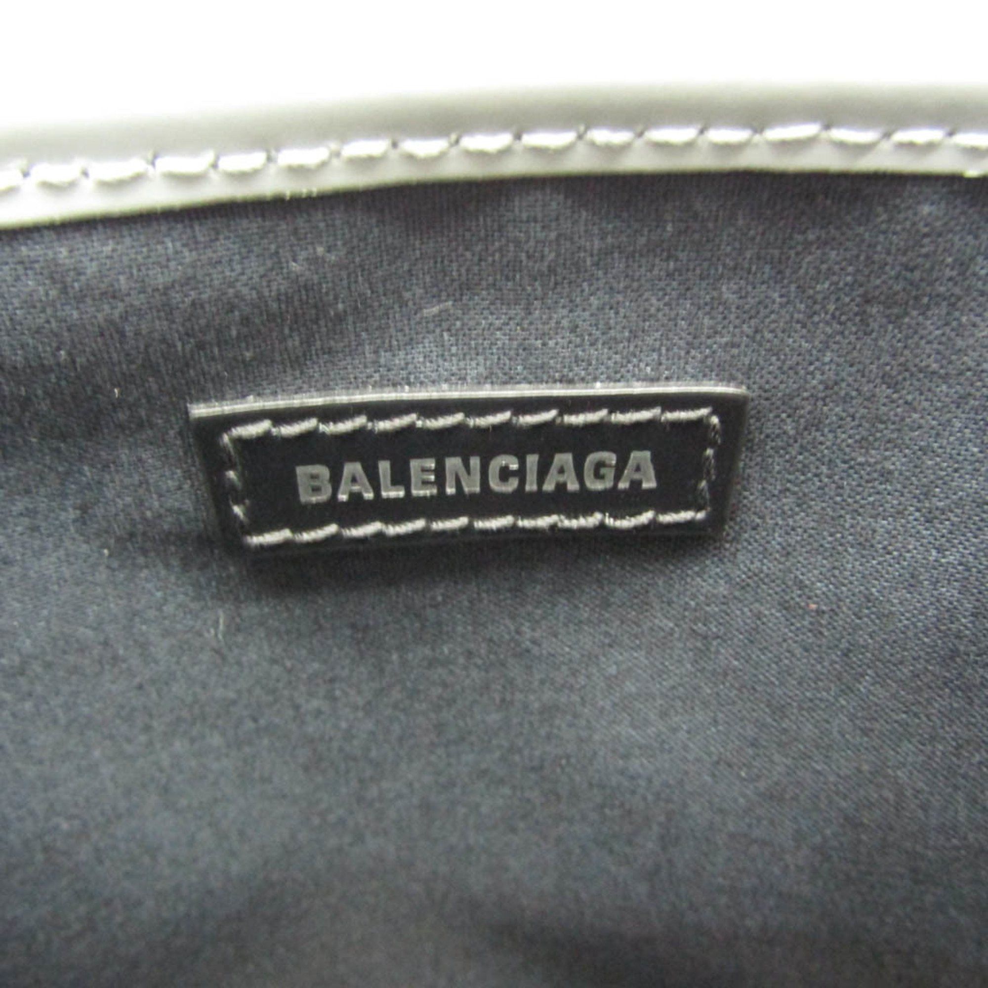 Balenciaga Navy Cabas Grey Leather Tote Bag (Pre-Owned) Size ONE SIZE - 5 Thumbnail
