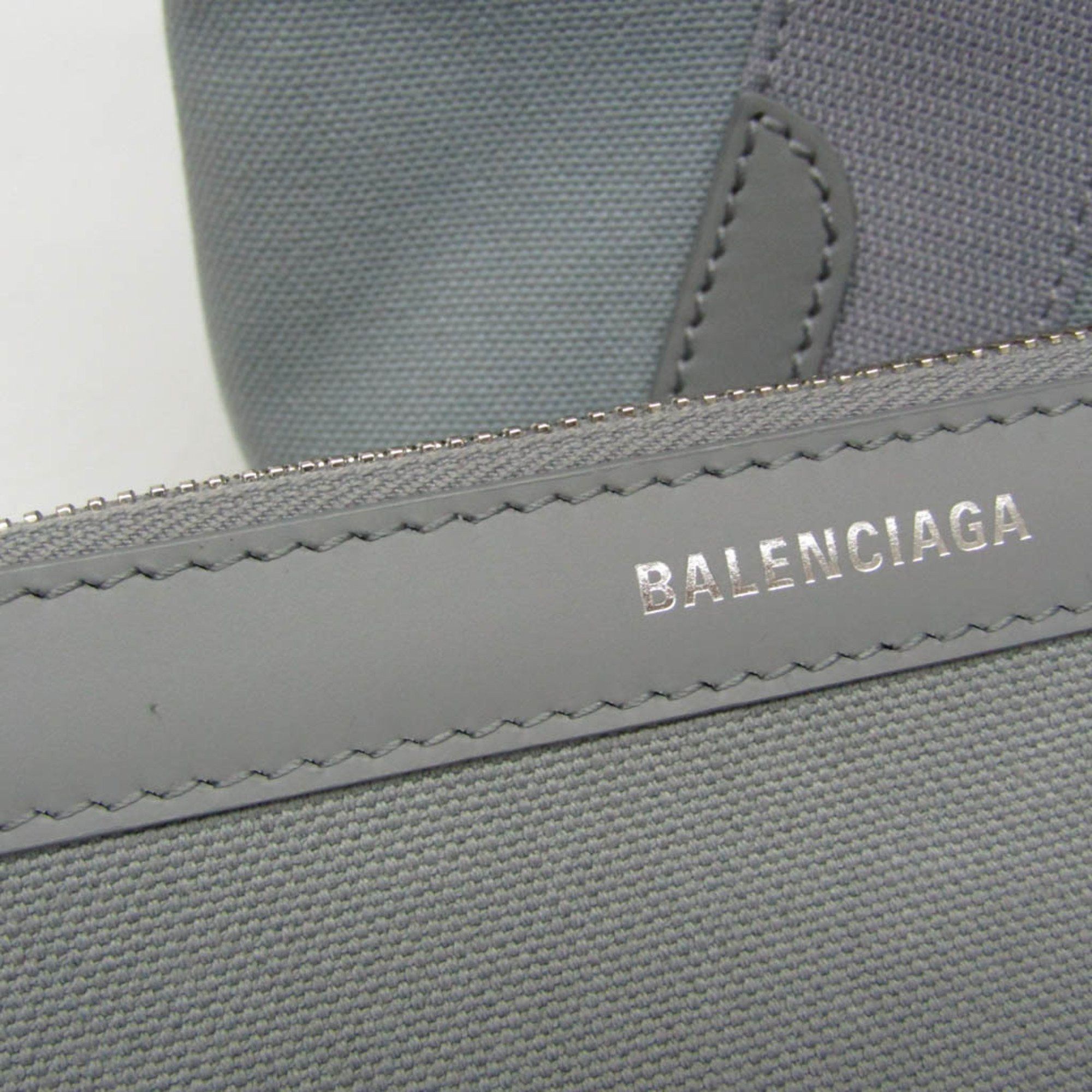 Balenciaga Navy Cabas Grey Leather Tote Bag (Pre-Owned) Size ONE SIZE - 10 Thumbnail