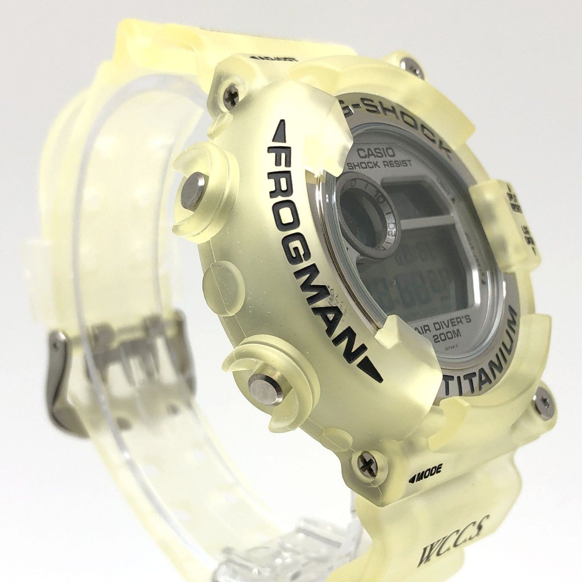 Casio G-SHOCK CASIO Watch DW-8201WC-8T FROGMAN W.C.C.S. Triple Manta EL Titanium Case World Coral Reef Conservation Society White Skeleton Black Released June 1998 Mikunigaoka Store ITF256TFWSW9 Size ONE SIZE - 3 Thumbnail