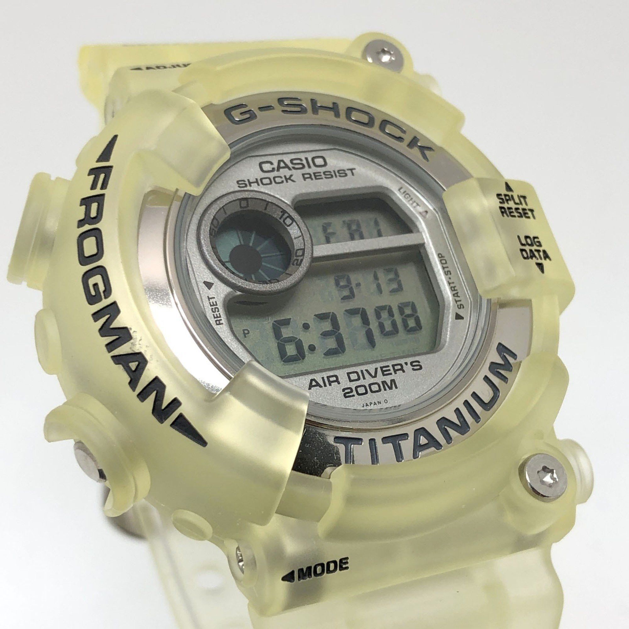 Casio G-SHOCK CASIO Watch DW-8201WC-8T FROGMAN W.C.C.S. Triple Manta EL Titanium Case World Coral Reef Conservation Society White Skeleton Black Released June 1998 Mikunigaoka Store ITF256TFWSW9 Size ONE SIZE - 4 Thumbnail