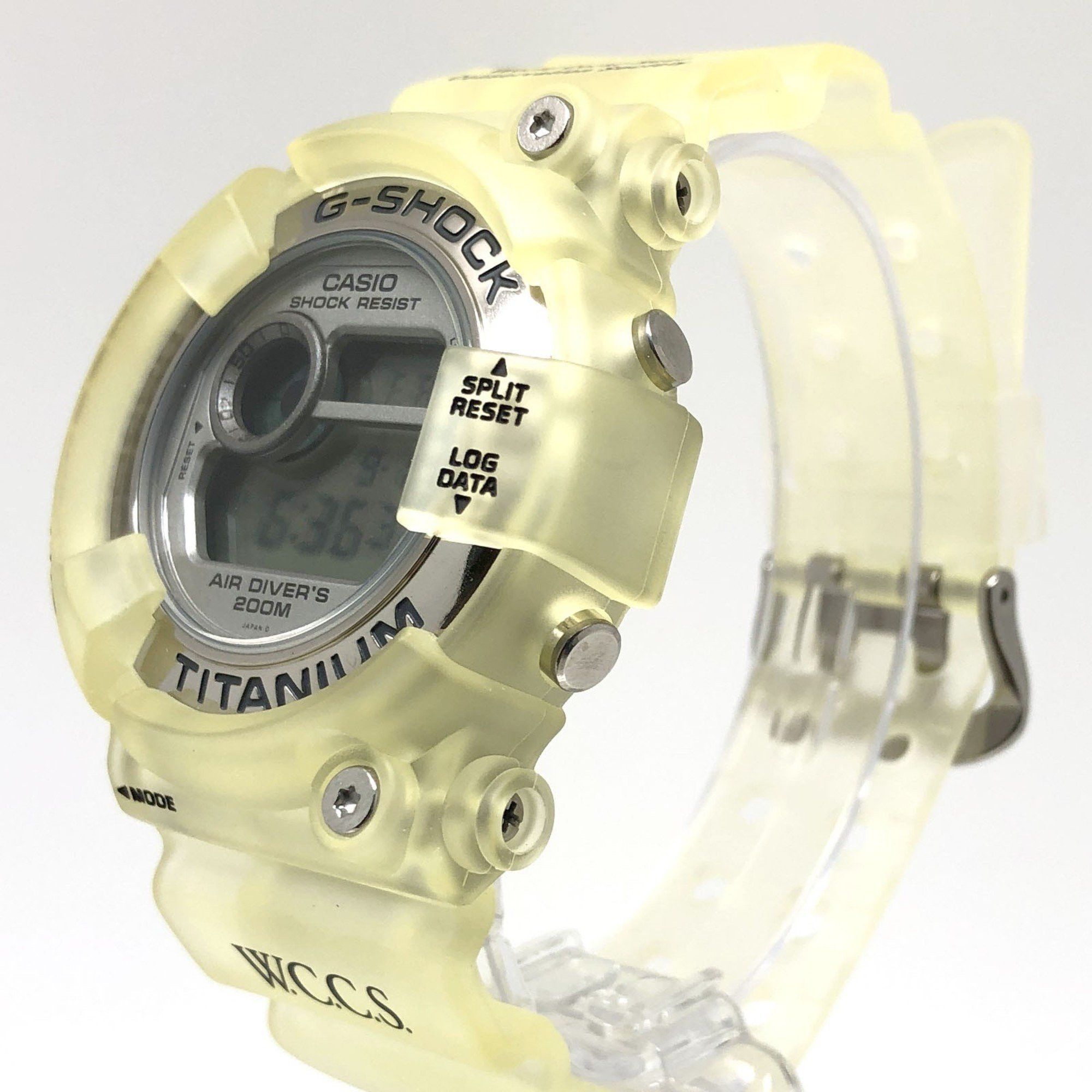 Casio G-SHOCK CASIO Watch DW-8201WC-8T FROGMAN W.C.C.S. Triple Manta EL  Titanium Case World Coral Reef Conservation Society White Skeleton Black  Released June 1998 Mikunigaoka Store ITF256TFWSW9 | Grailed