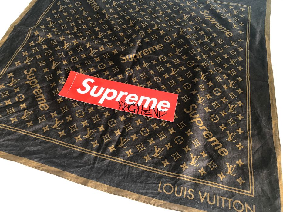Supreme x Louis Vuitton Monogram Bandana Brown