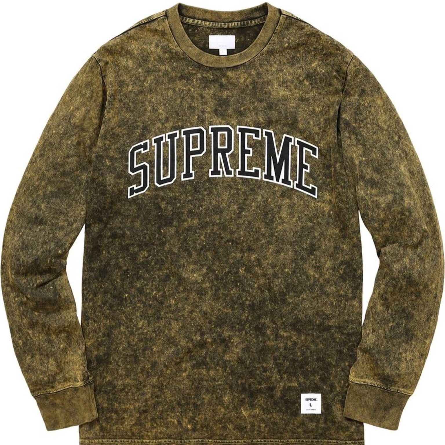 レア❗️supreme acid wash arc logo L/S tee Supreme Acid Wash Arc Logo LS Tee Grey Men's - SS17 - US