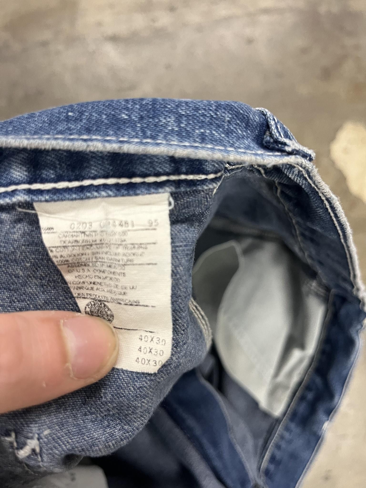 Jean × Vintage 1990's Carhartt Faded Wash Painter Jeans Size US 40 / EU 56 - 3 Thumbnail