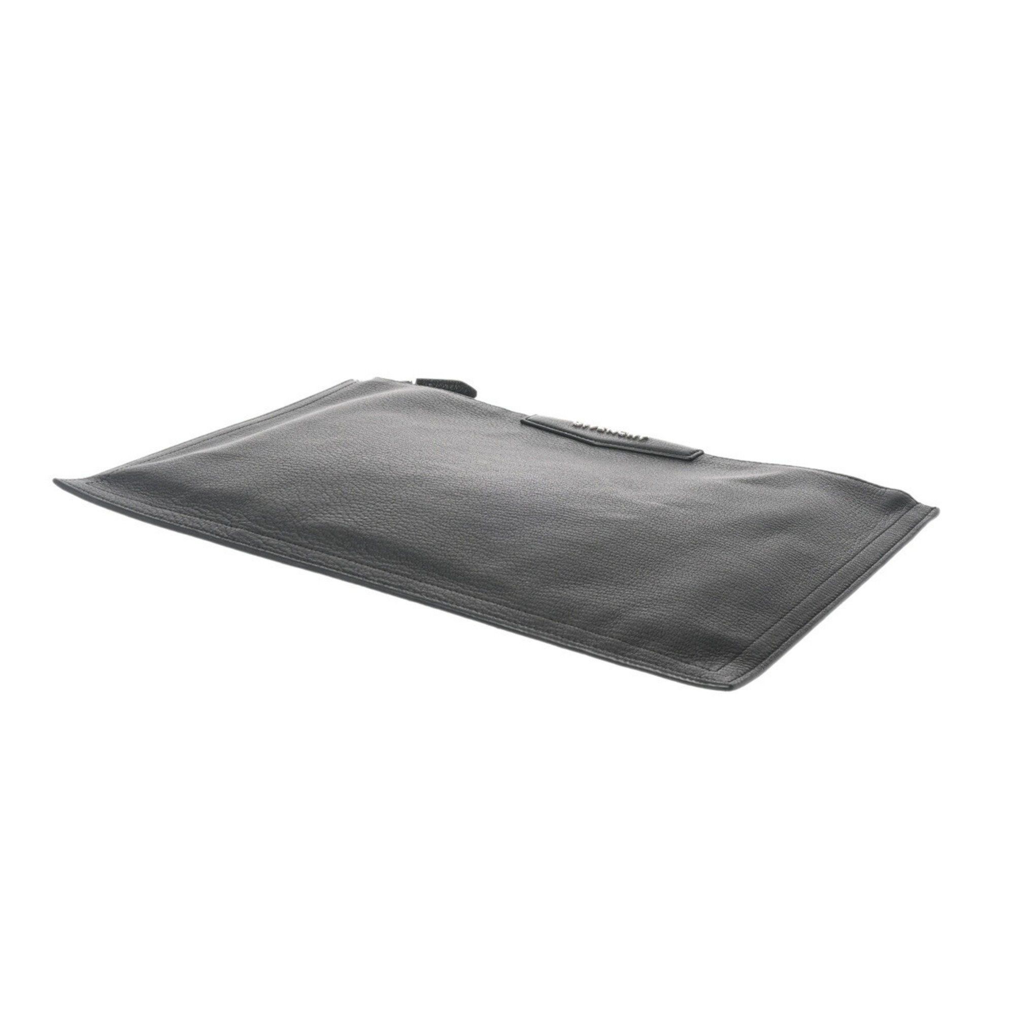 Givenchy GIVENCHY Black men's leather clutch bag Size ONE SIZE - 4 Thumbnail