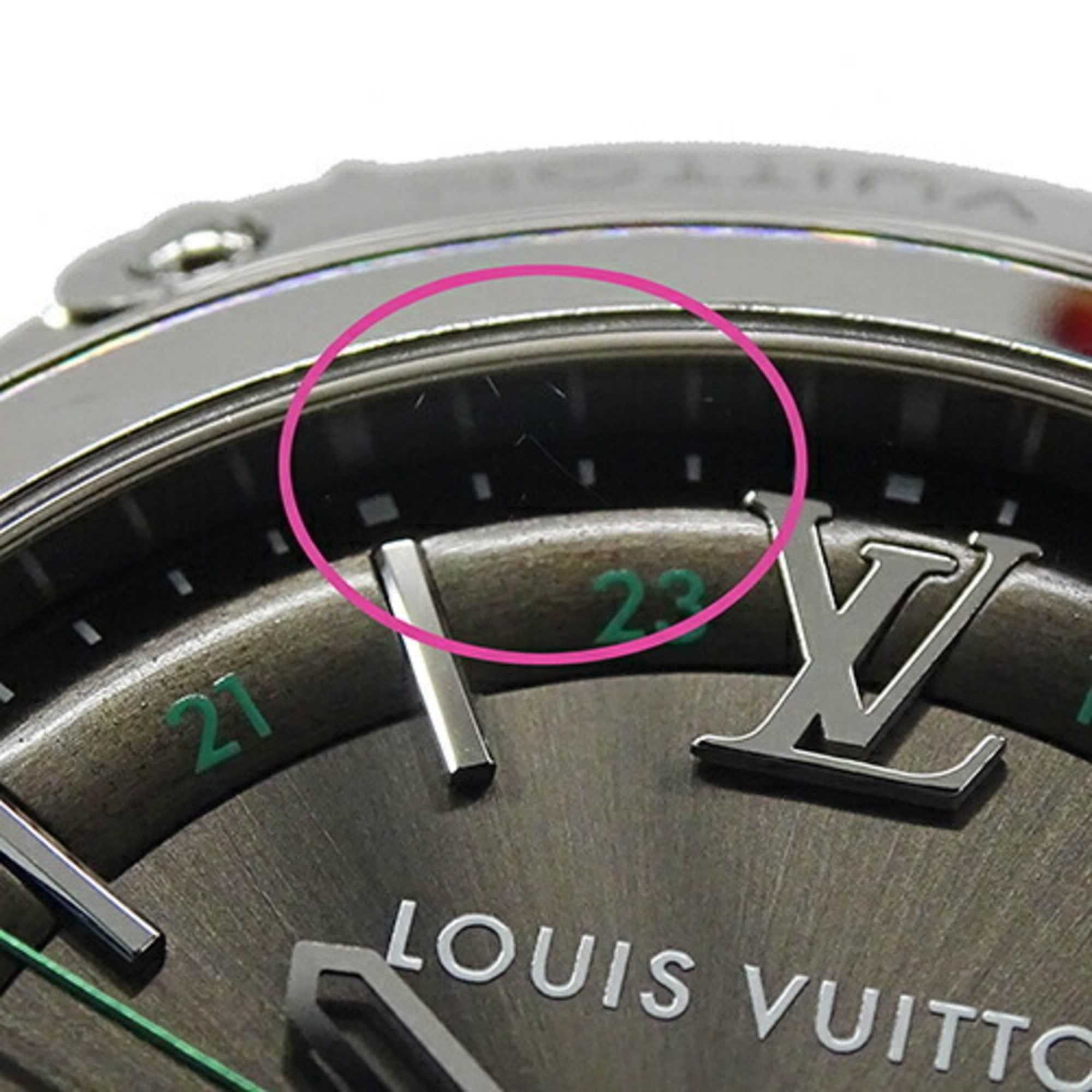 Louis Vuitton Louis Vuitton Watch Men's Fifty Five GMT Date Automatic AT Stainless Steel SS Q6D30 Silver Gray Polished Size ONE SIZE - 15 Thumbnail