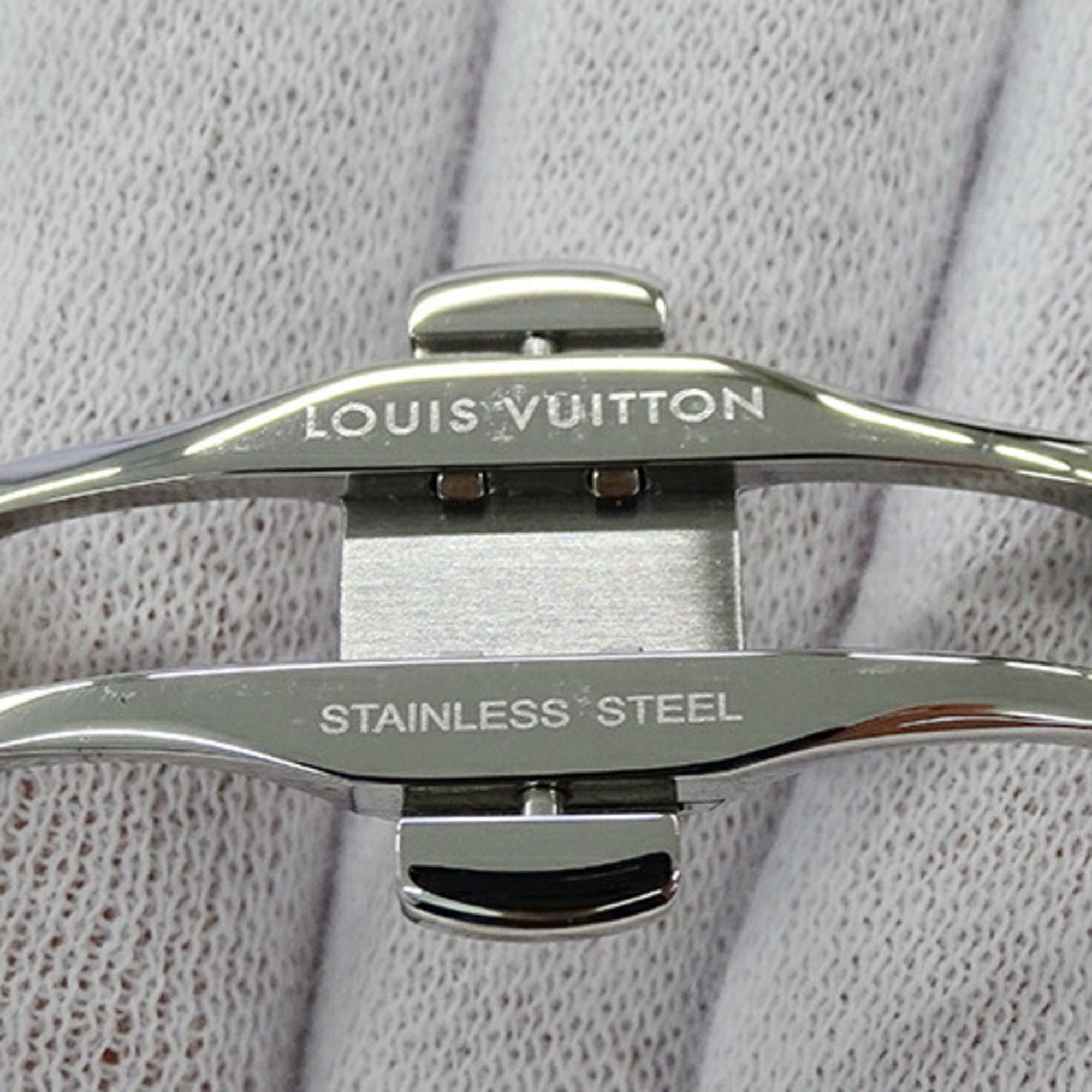 Louis Vuitton Louis Vuitton Watch Men's Fifty Five GMT Date Automatic AT Stainless Steel SS Q6D30 Silver Gray Polished Size ONE SIZE - 10 Thumbnail
