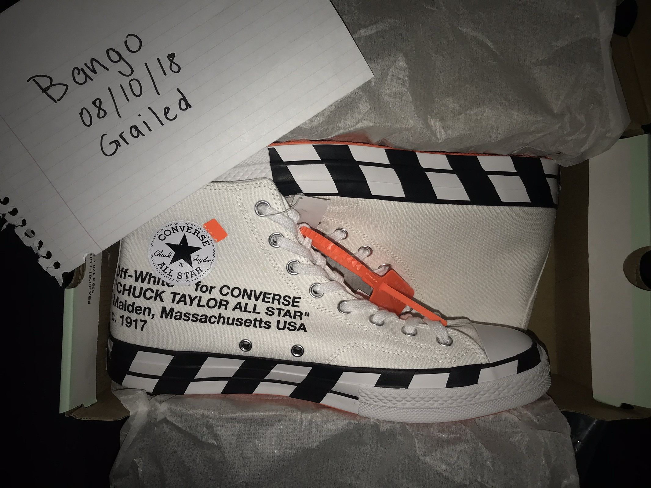 Converse x hotsell off white grailed