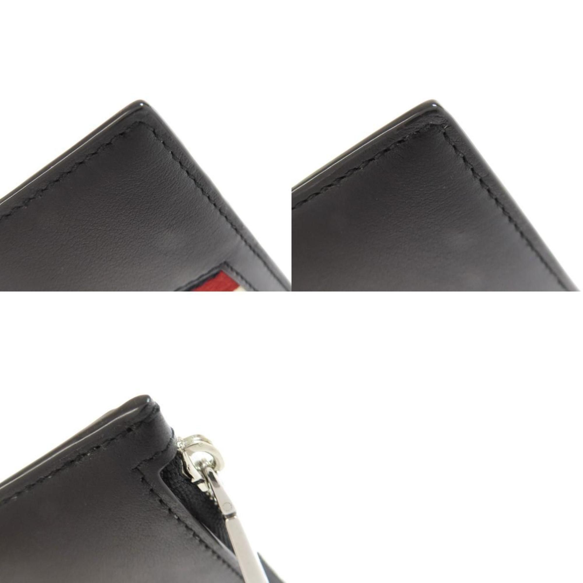 Bally Bally Stripe Business Card Holder/Card Case Leather Women's Size ONE SIZE - 10 Thumbnail