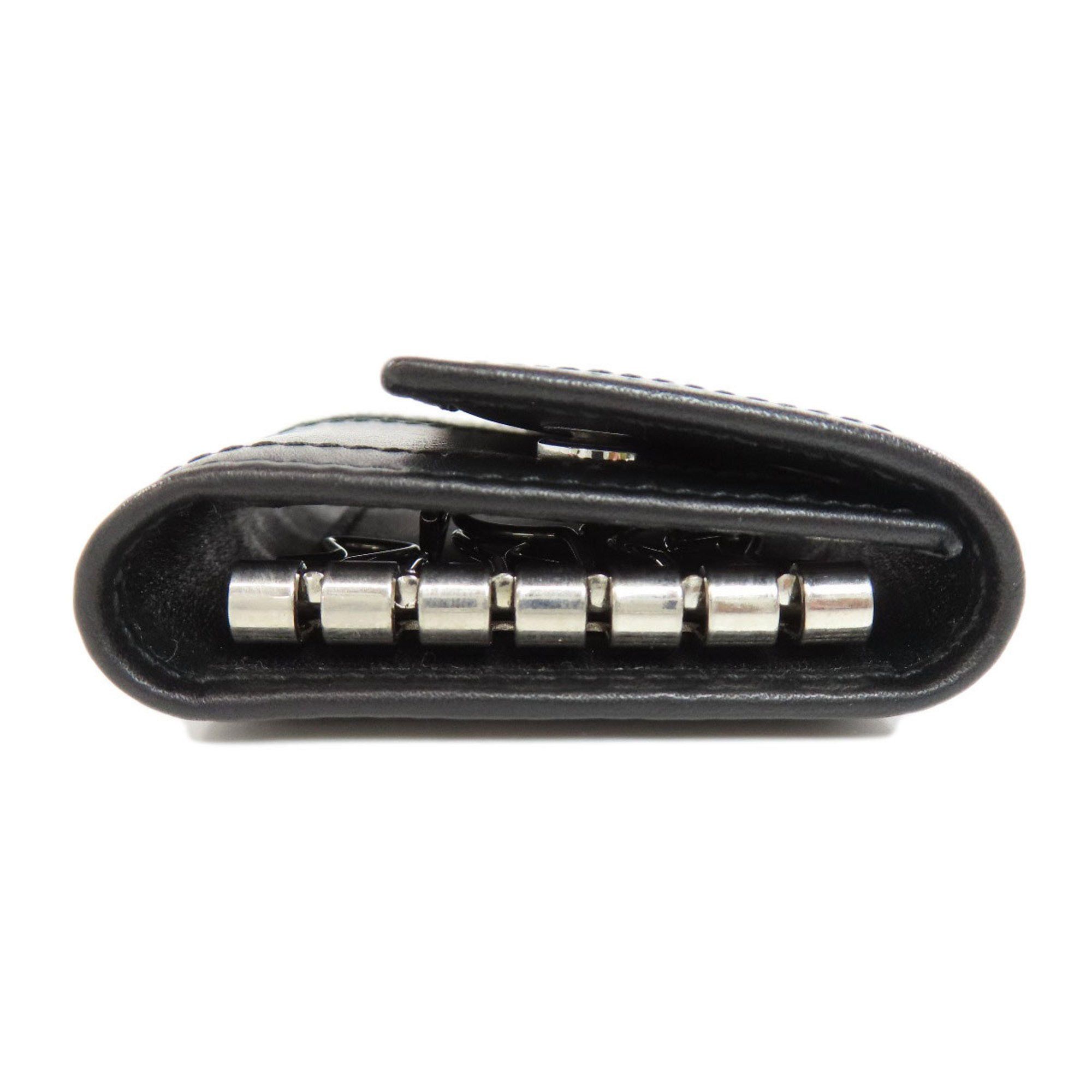 Bally Stripe Key Case Leather Women's