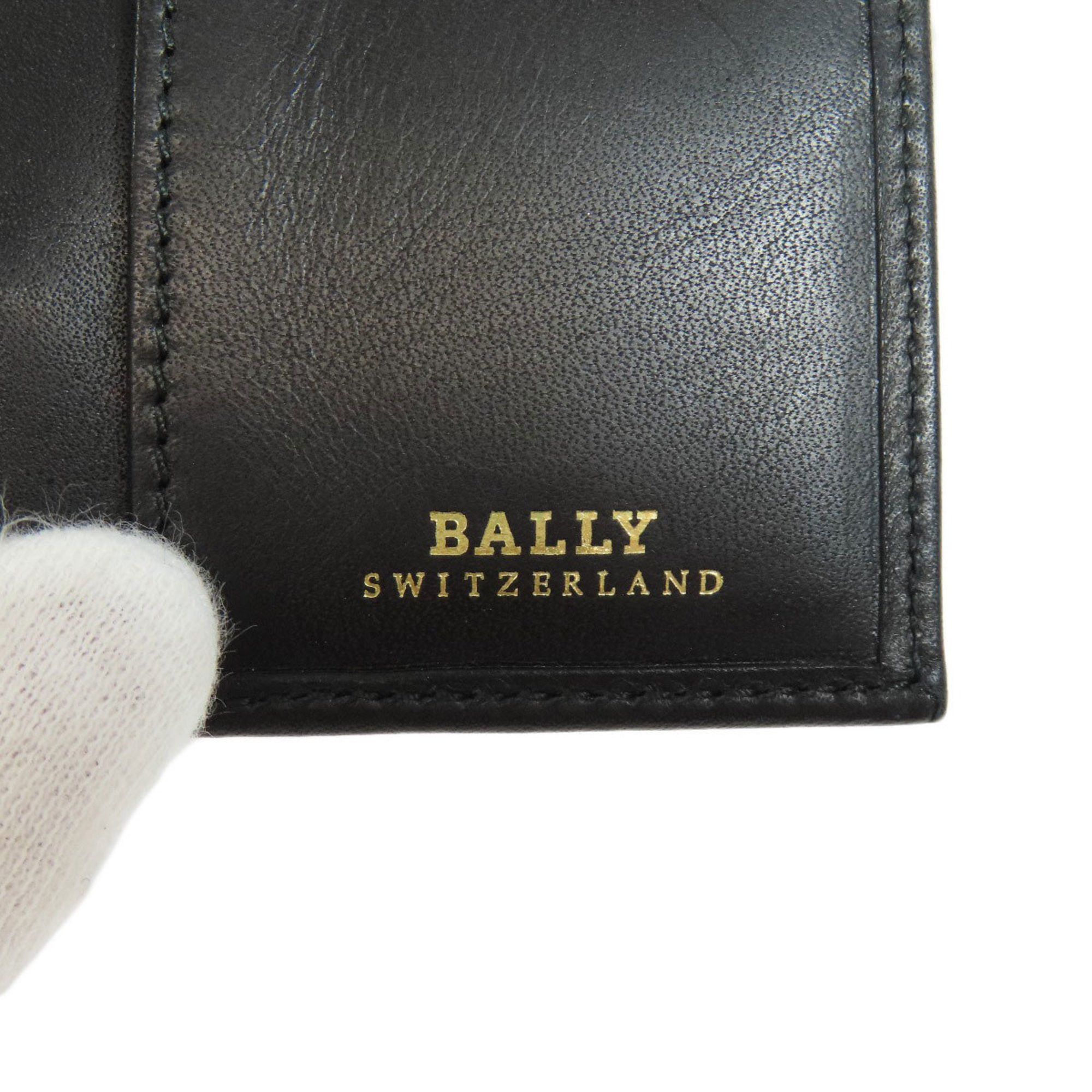 Bally Stripe Key Case Leather Women's