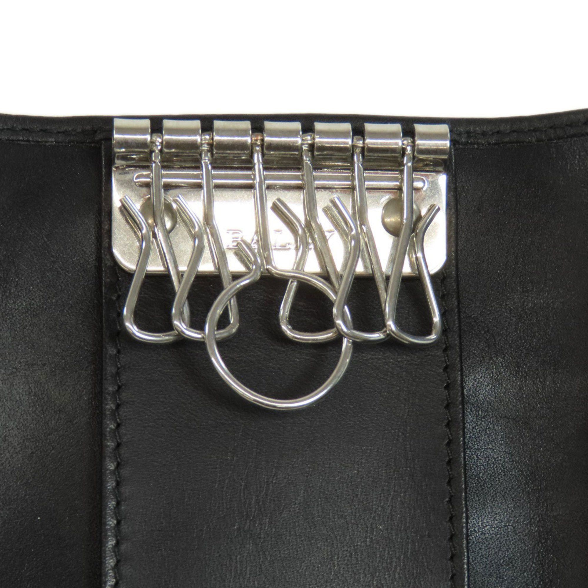 Bally Stripe Key Case Leather Women's