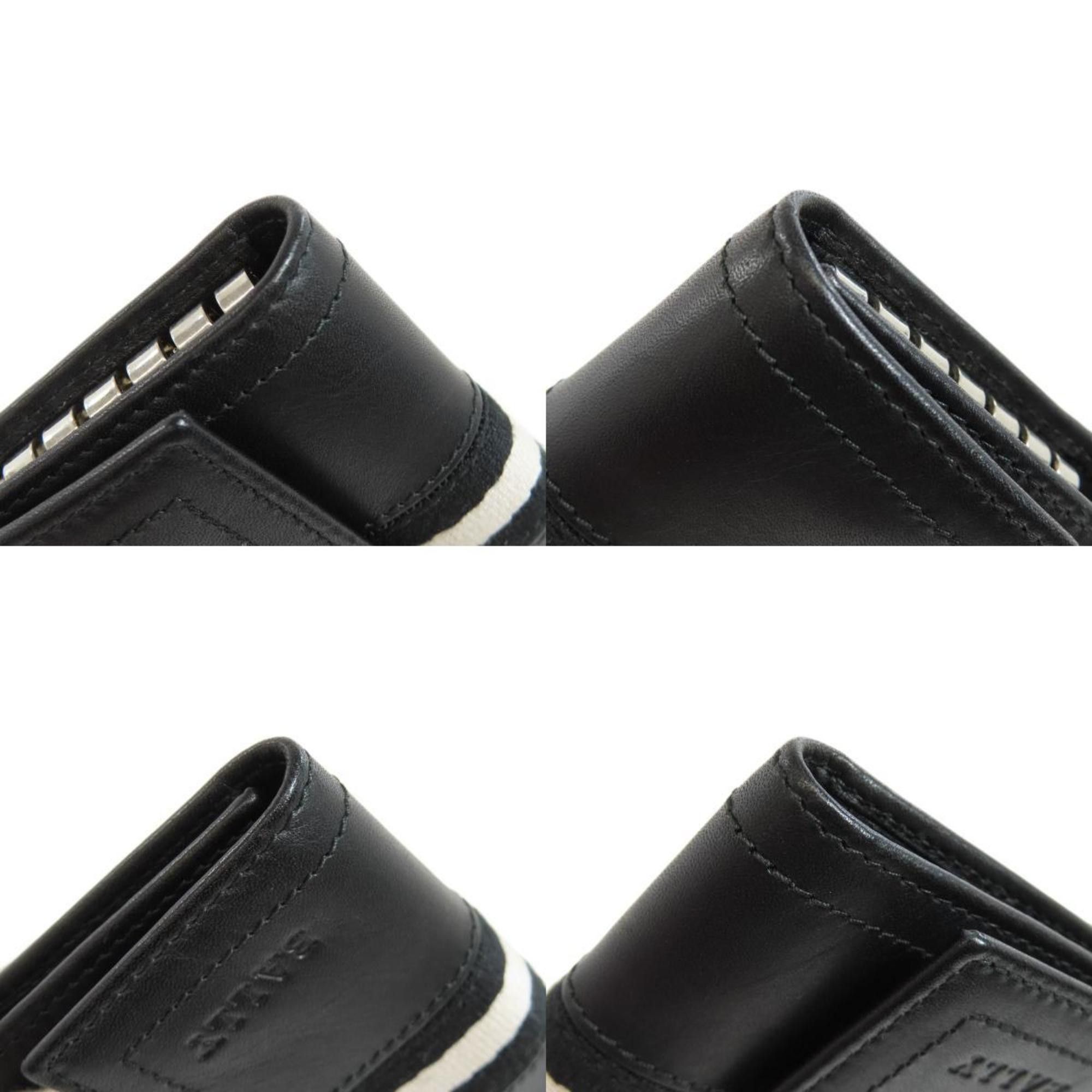 Bally Stripe Key Case Leather Women's