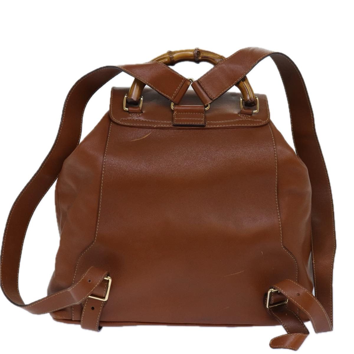 Gucci Bamboo Brown Leather Backpack Bag (Pre-Owned) Size ONE SIZE - 2 Thumbnail
