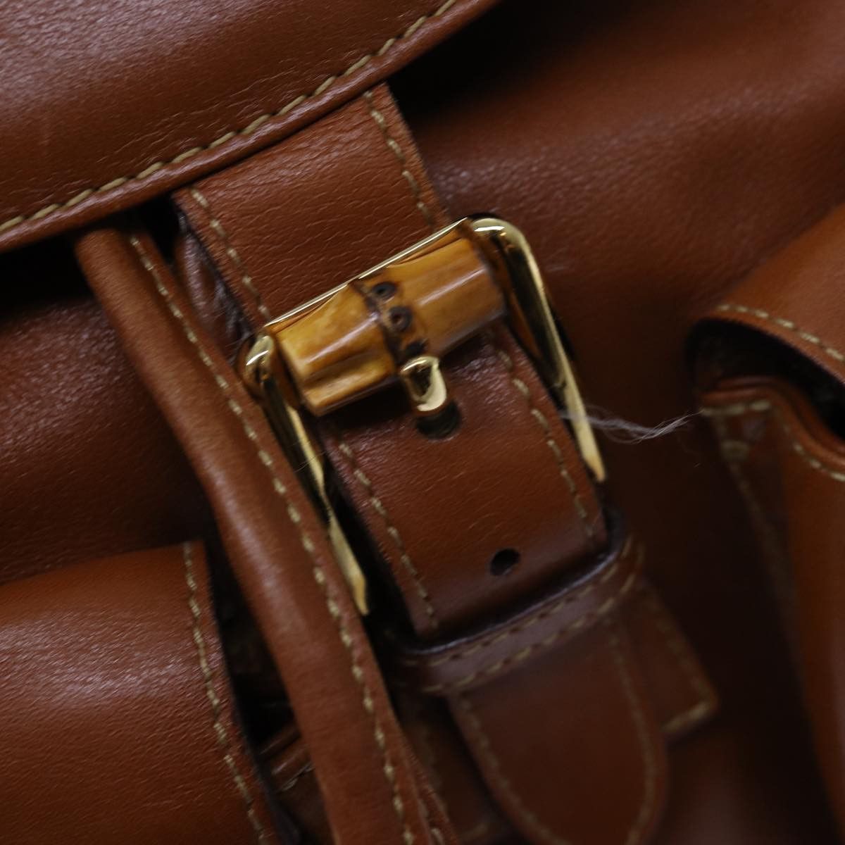 Gucci Bamboo Brown Leather Backpack Bag (Pre-Owned) Size ONE SIZE - 18 Thumbnail