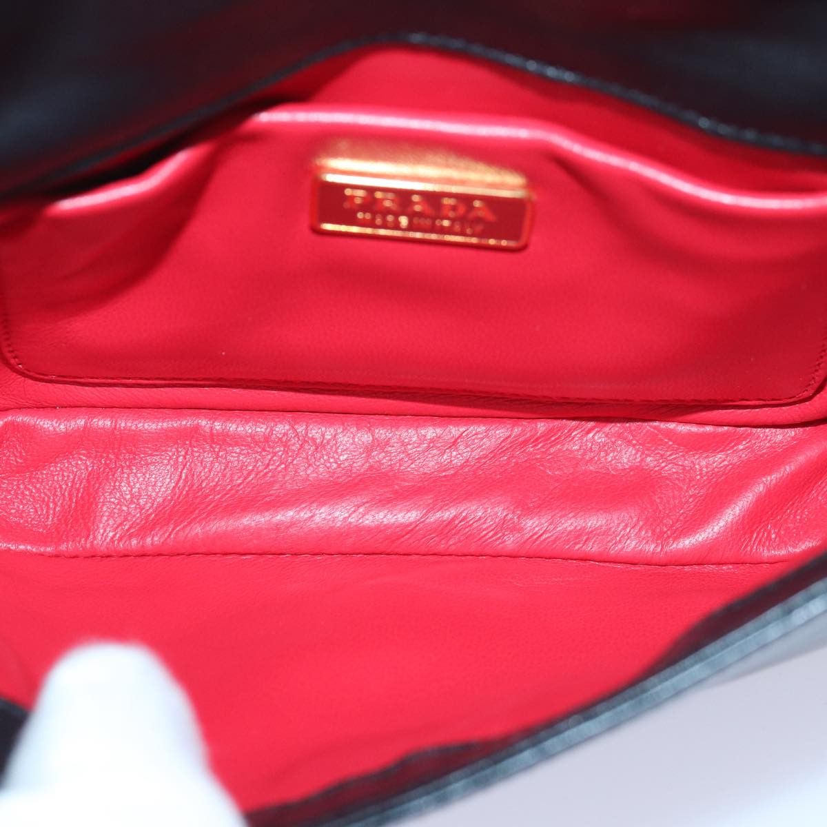 Prada Ribbon Black Leather Handbag (Pre-Owned) Size ONE SIZE - 5 Thumbnail