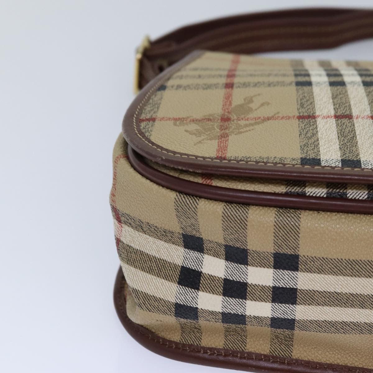 Burberry Nova Check Beige Canvas Shoulder Bag (Pre-Owned) Size ONE SIZE - 13 Thumbnail
