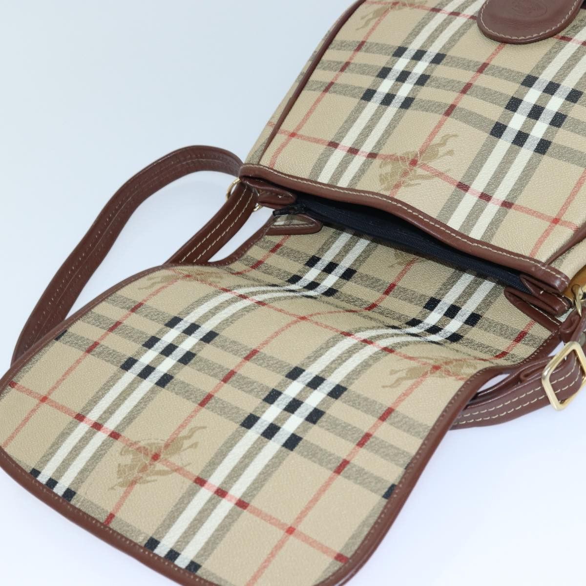 Burberry Nova Check Beige Canvas Shoulder Bag (Pre-Owned) Size ONE SIZE - 17 Thumbnail