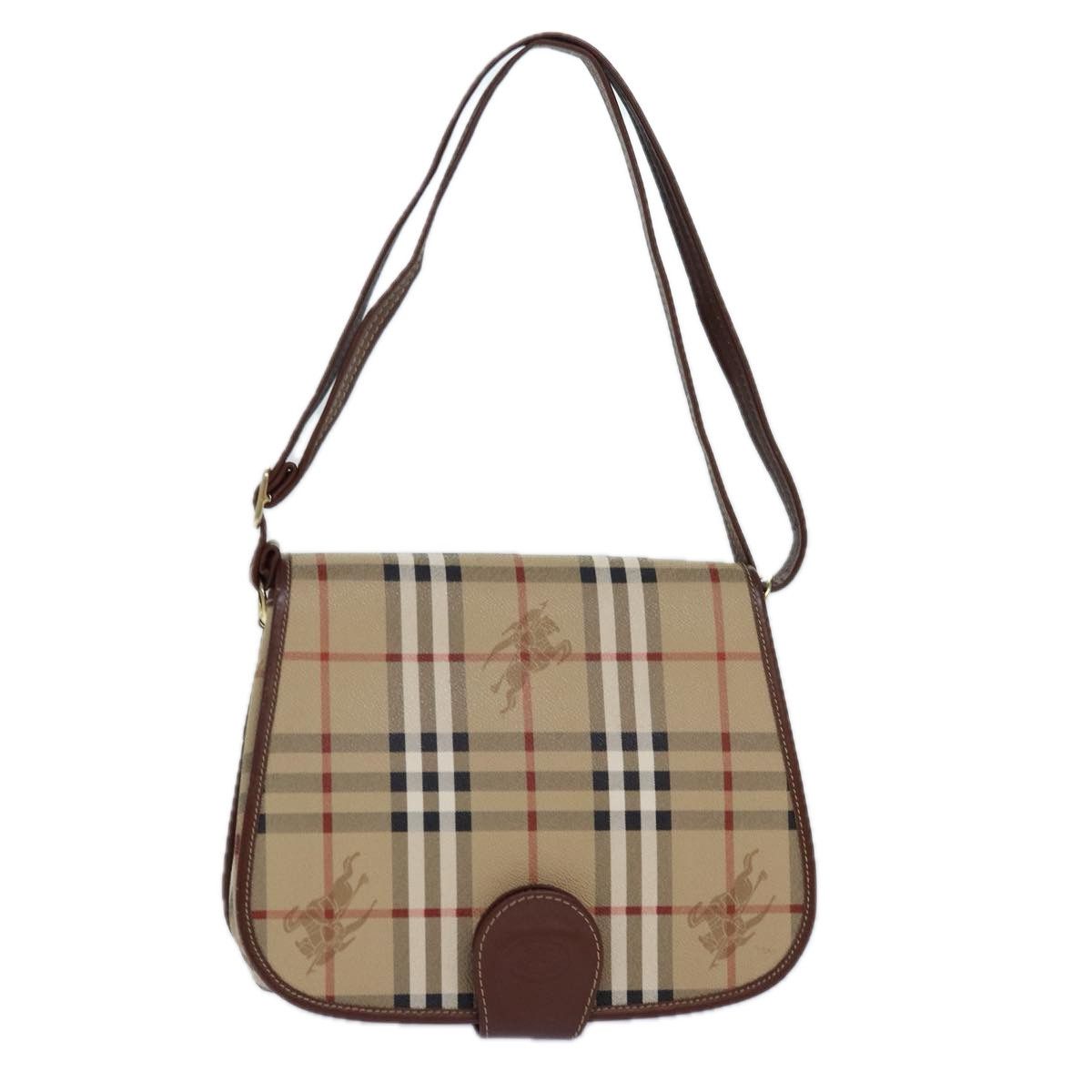 Burberry Nova Check Beige Canvas Shoulder Bag (Pre-Owned) Size ONE SIZE - 15 Thumbnail