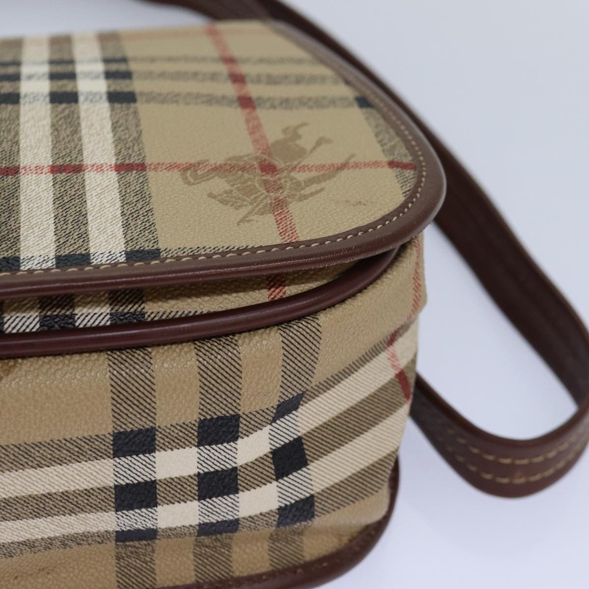 Burberry Nova Check Beige Canvas Shoulder Bag (Pre-Owned) Size ONE SIZE - 14 Thumbnail