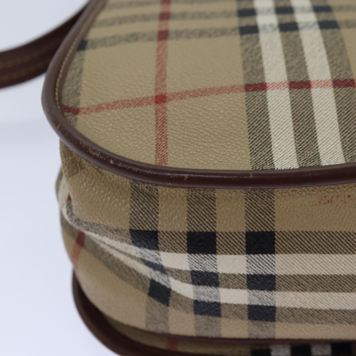Burberry Nova Check Beige Canvas Shoulder Bag (Pre-Owned) Size ONE SIZE - 6 Thumbnail
