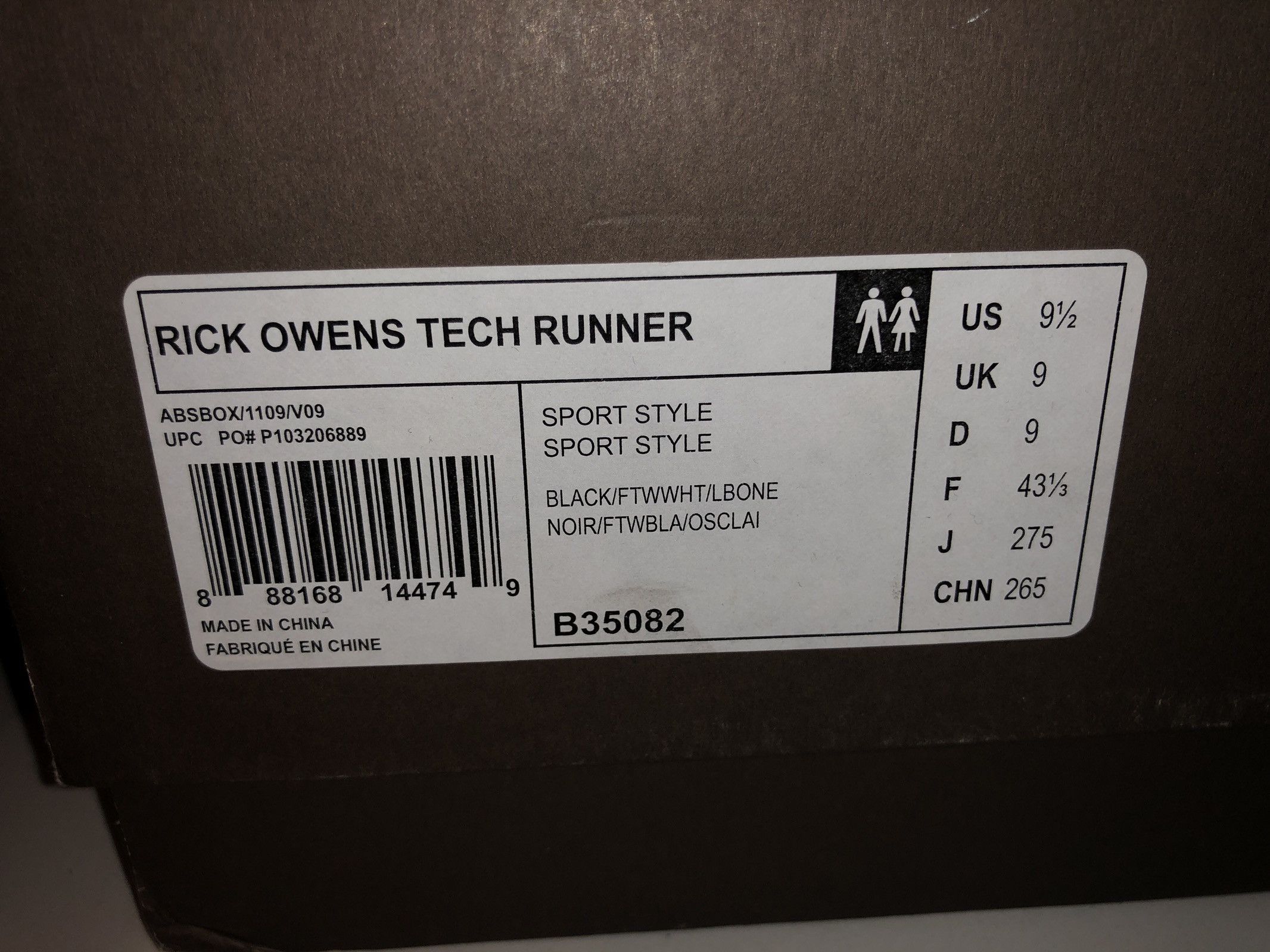 Rick Owens Rick Owens X adidas Tech Runner Size 9.5us Men’s Size US 9.5 / EU 42-43 - 6 Preview