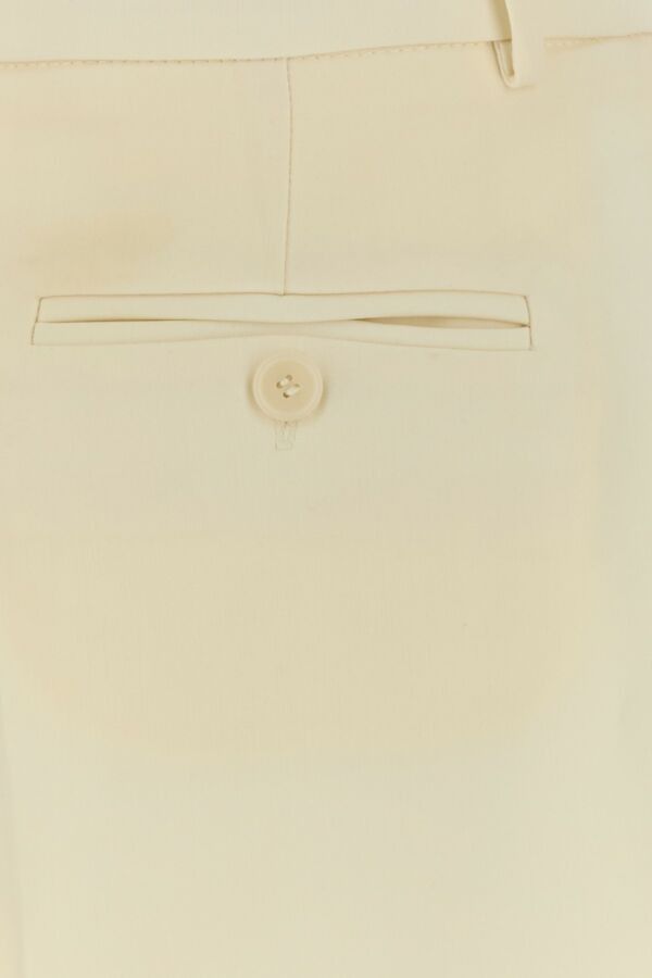 Magda Butrym Cream Wool Blend Wide-Leg Pant Size 27" / US 4 / IT 40 - 5 Thumbnail