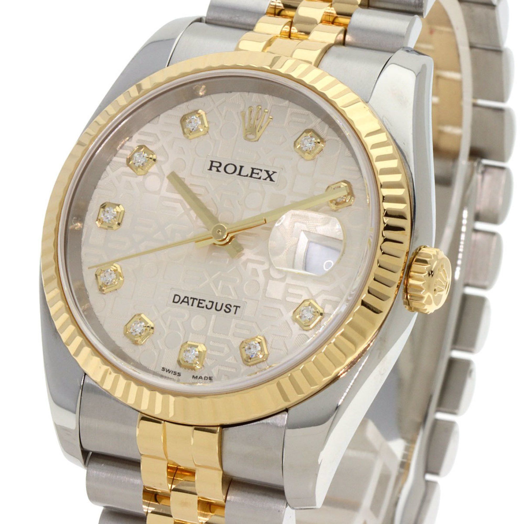 Rolex Rolex 116233G Datejust 10P Diamond Horicon Watch Stainless Steel SSxK18YG K18YG Men's ROLEX Size ONE SIZE - 3 Thumbnail