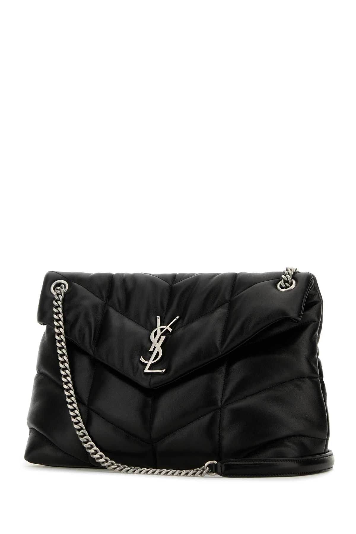 Saint Laurent Paris Black Nappa Leather Medium Puffer Shoulder Bag Size ONE SIZE - 2 Thumbnail