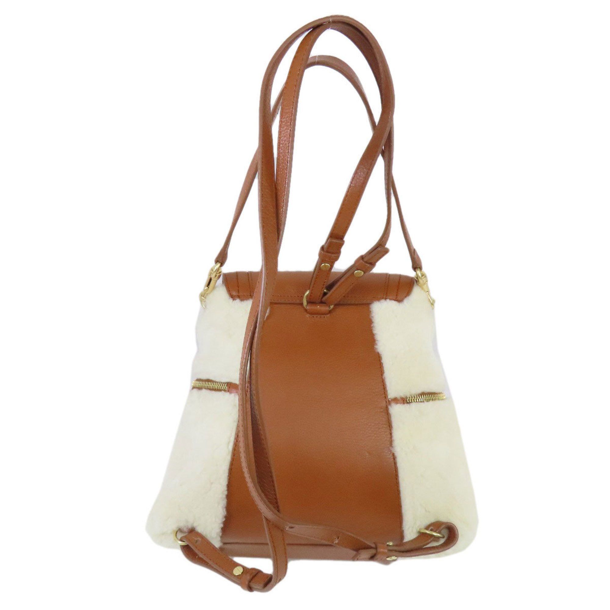 Chloe See by Chloé SEE BY CHLOE Fur Backpack/Daypack Leather Women's Size ONE SIZE - 2 Thumbnail