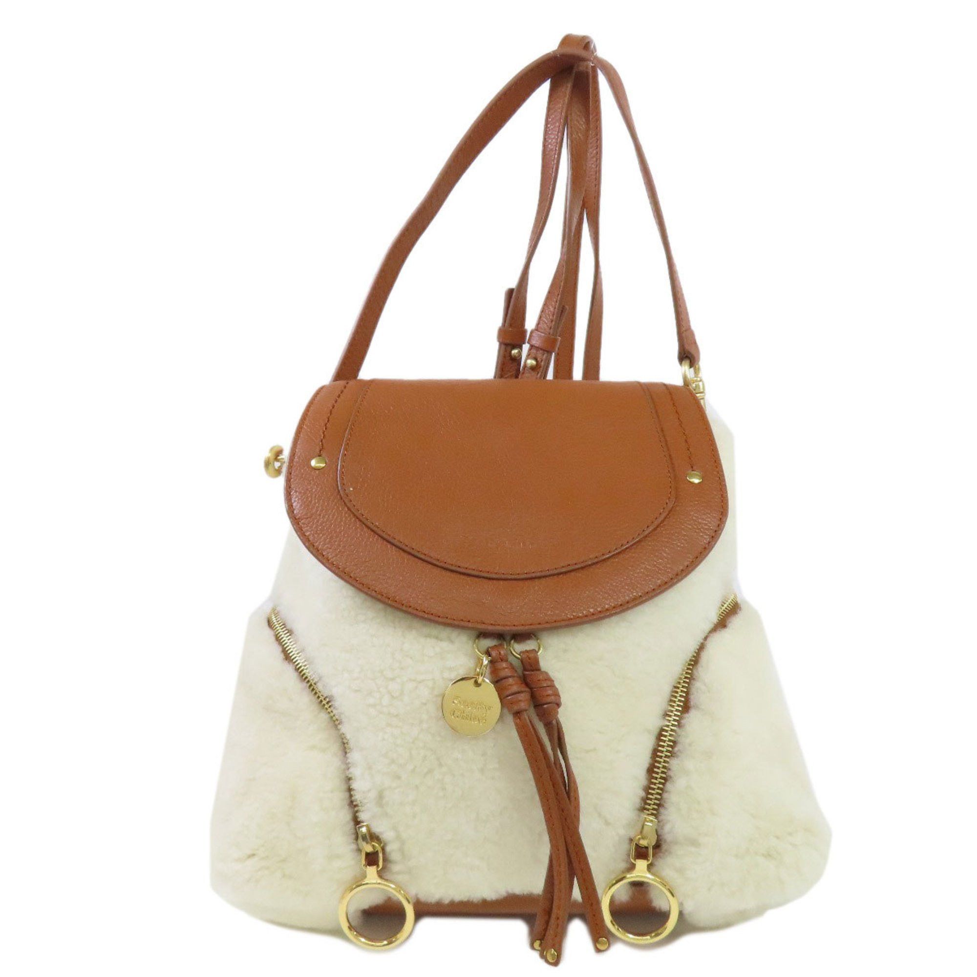Chloe See by Chloé SEE BY CHLOE Fur Backpack/Daypack Leather Women's Size ONE SIZE - 11 Thumbnail