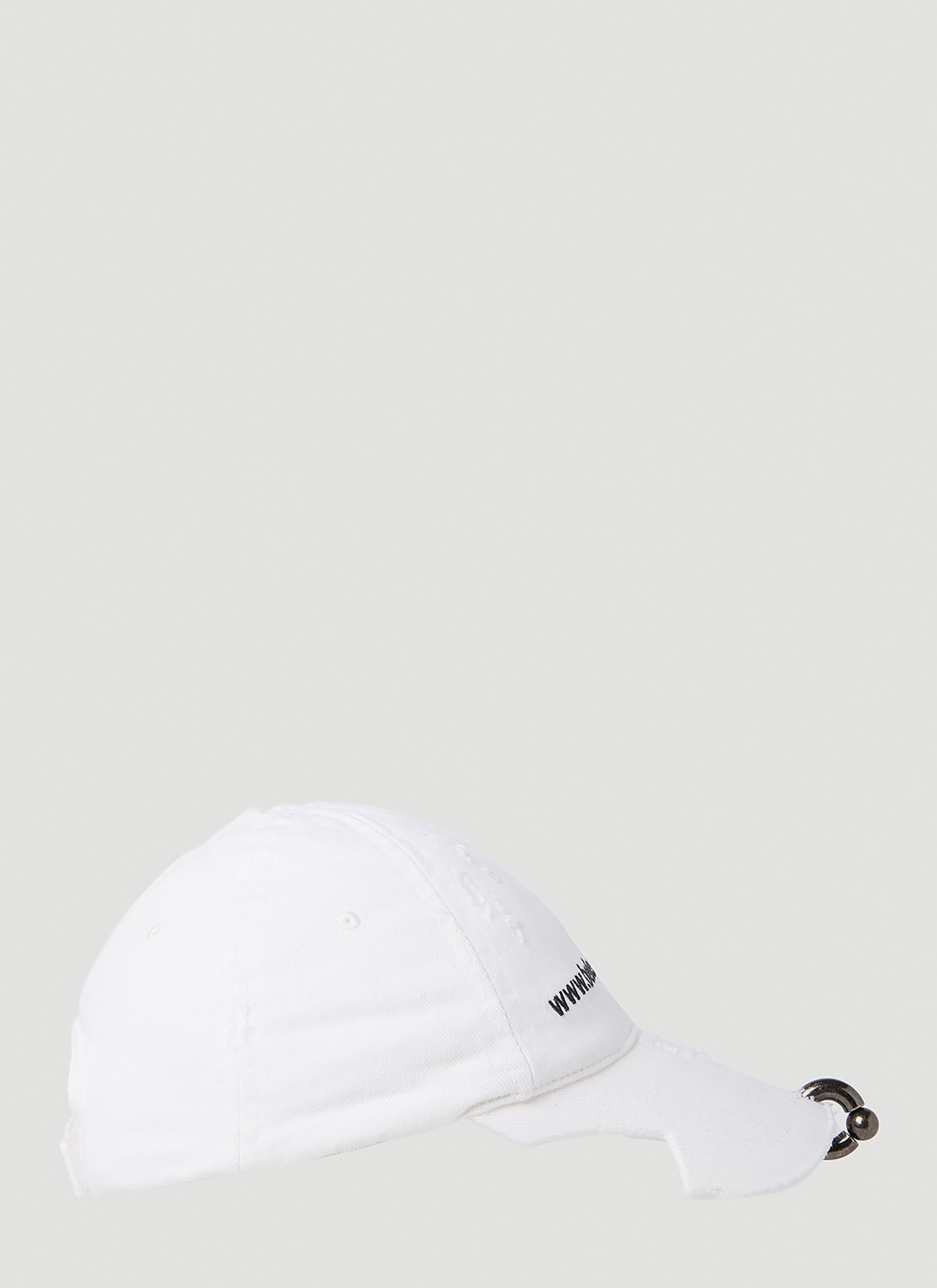 Balenciaga Pierced Website Baseball Cap in white Size ONE SIZE - 2 Thumbnail