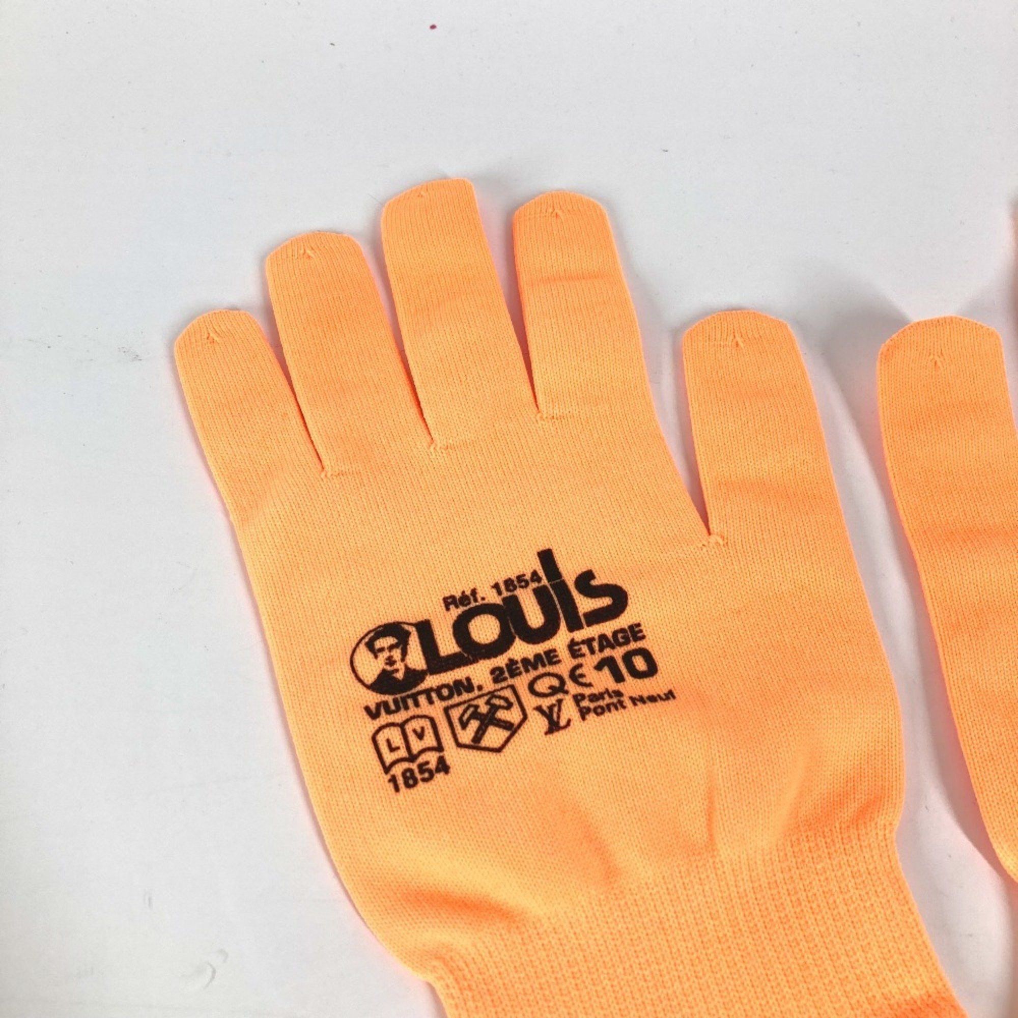 Louis Vuitton LOUIS VUITTON MP2371 Gon RGB Gloves Work Nylon Polyurethane Men's Orange Size ONE SIZE - 8 Thumbnail