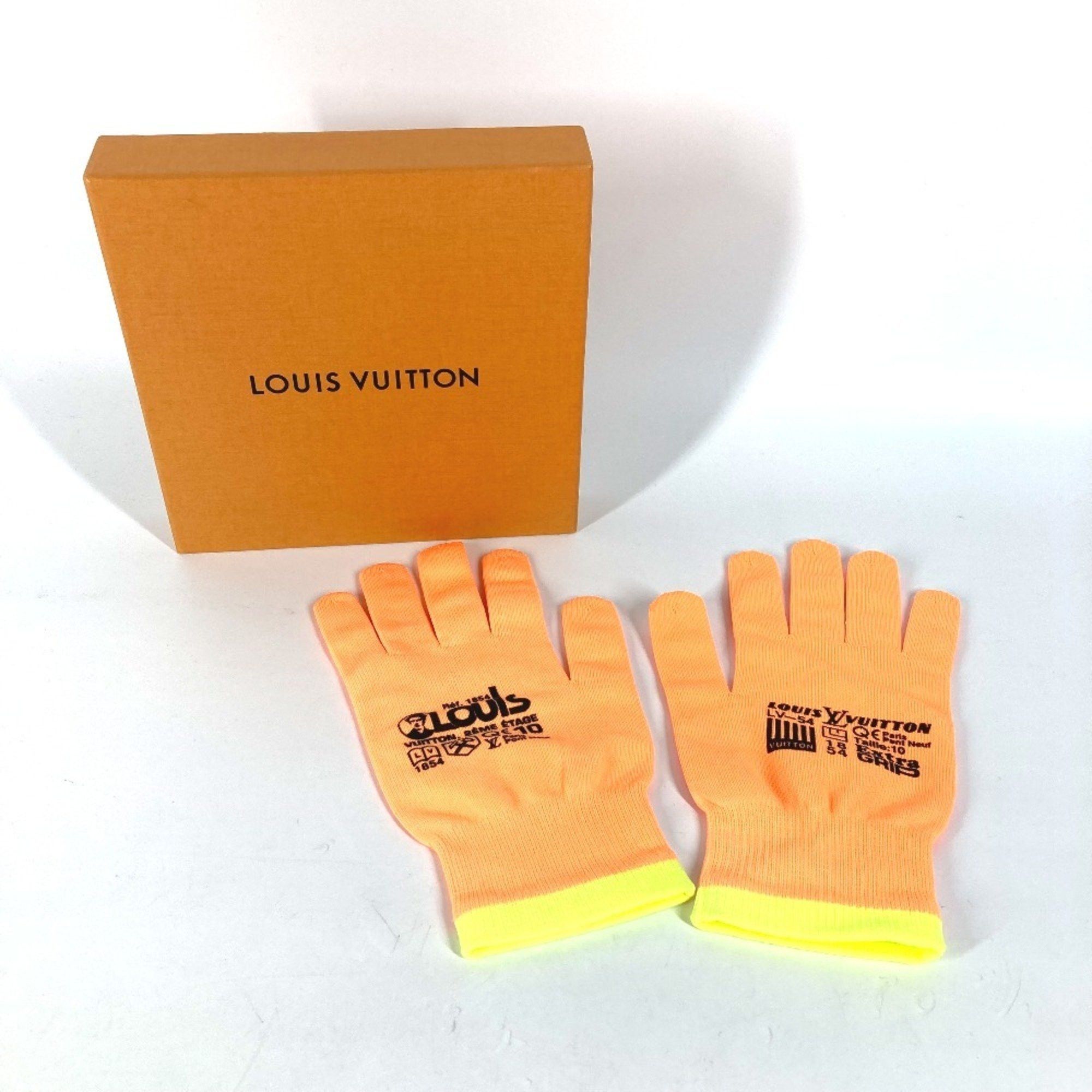 Louis Vuitton LOUIS VUITTON MP2371 Gon RGB Gloves Work Nylon Polyurethane Men's Orange Size ONE SIZE - 6 Thumbnail