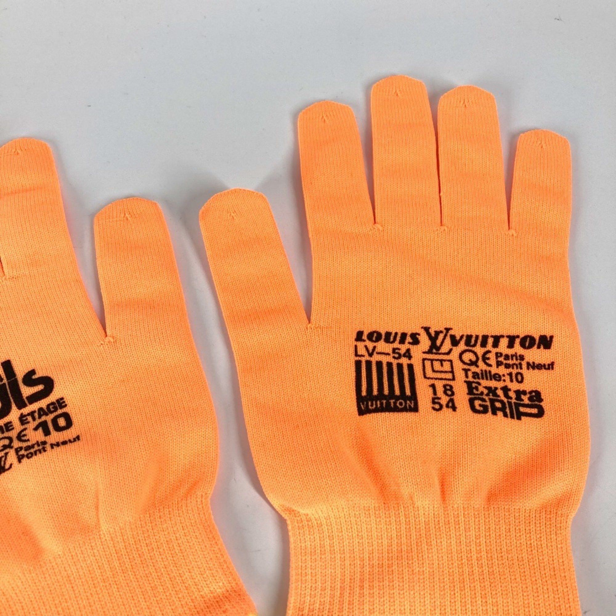 Louis Vuitton LOUIS VUITTON MP2371 Gon RGB Gloves Work Nylon Polyurethane Men's Orange Size ONE SIZE - 3 Thumbnail