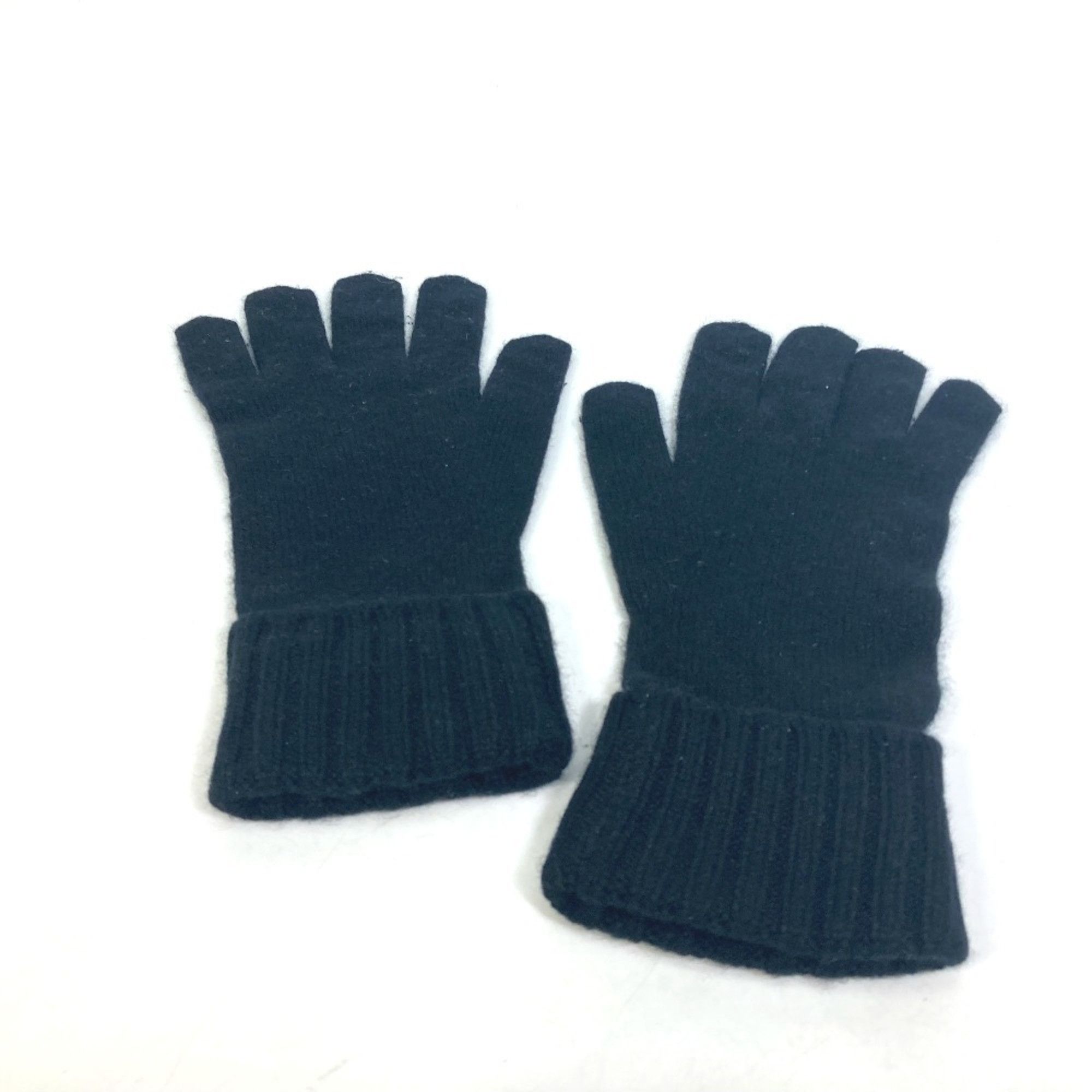 Louis Vuitton LOUIS VUITTON M72682 Damier Gon Helsinki Gloves Cashmere Men's Black Size ONE SIZE - 2 Thumbnail
