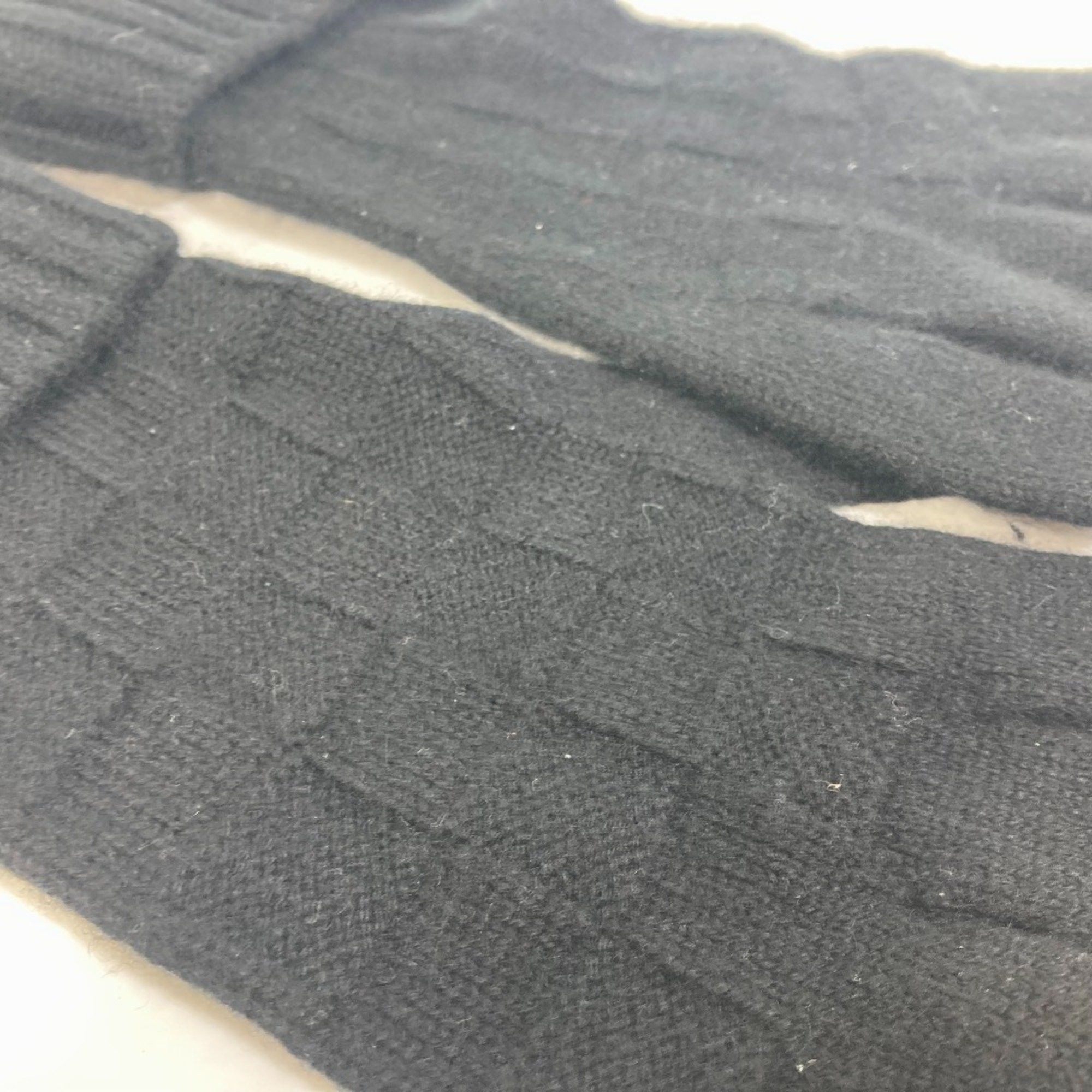 Louis Vuitton LOUIS VUITTON M72682 Damier Gon Helsinki Gloves Cashmere Men's Black Size ONE SIZE - 5 Thumbnail