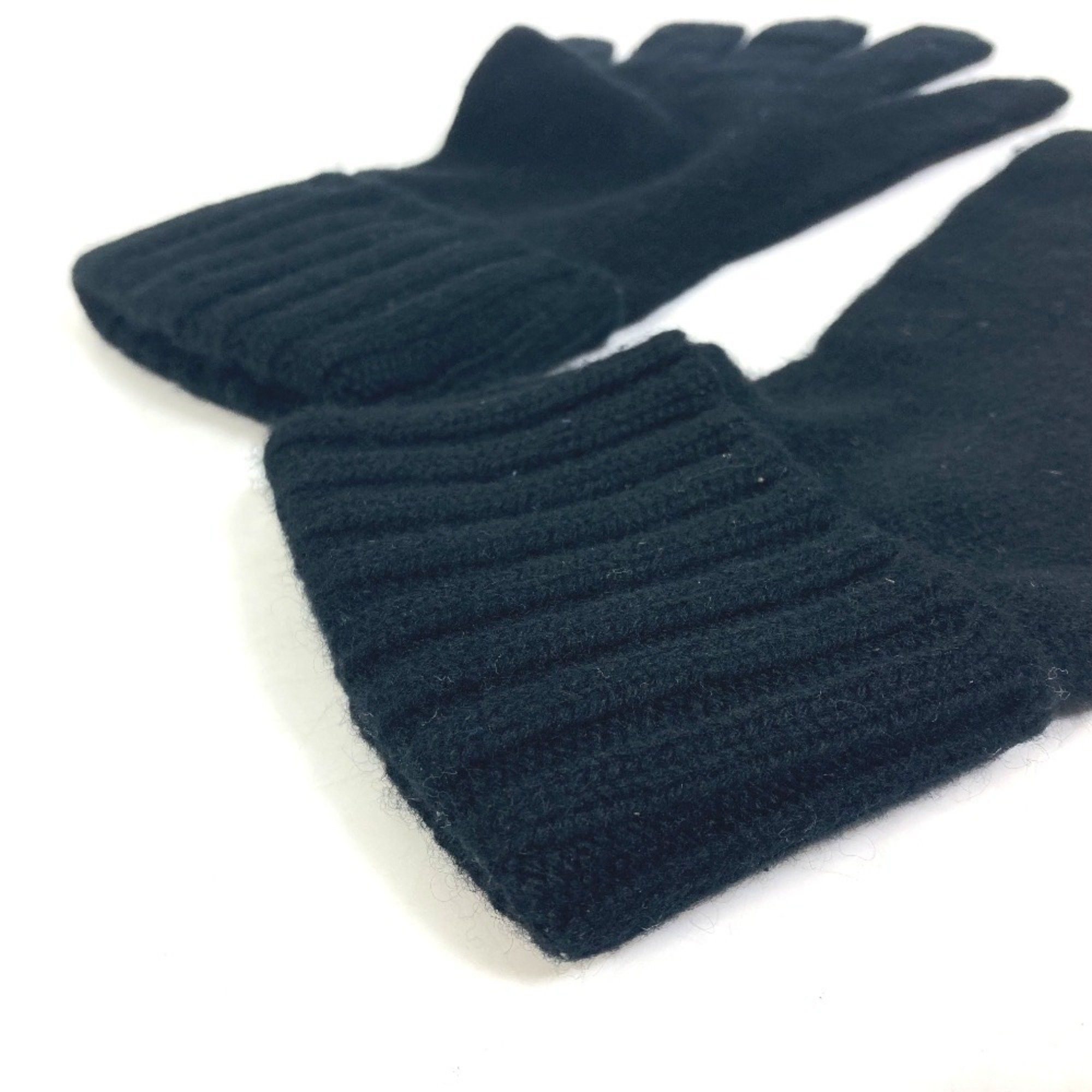 Louis Vuitton LOUIS VUITTON M72682 Damier Gon Helsinki Gloves Cashmere Men's Black Size ONE SIZE - 3 Thumbnail
