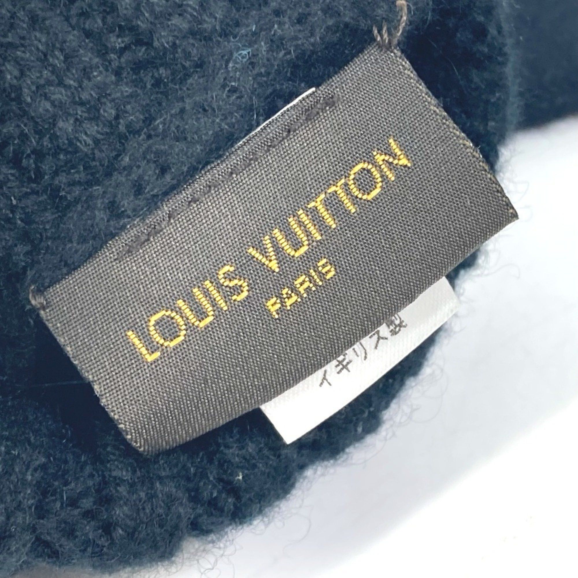 Louis Vuitton LOUIS VUITTON M72682 Damier Gon Helsinki Gloves Cashmere Men's Black Size ONE SIZE - 7 Thumbnail