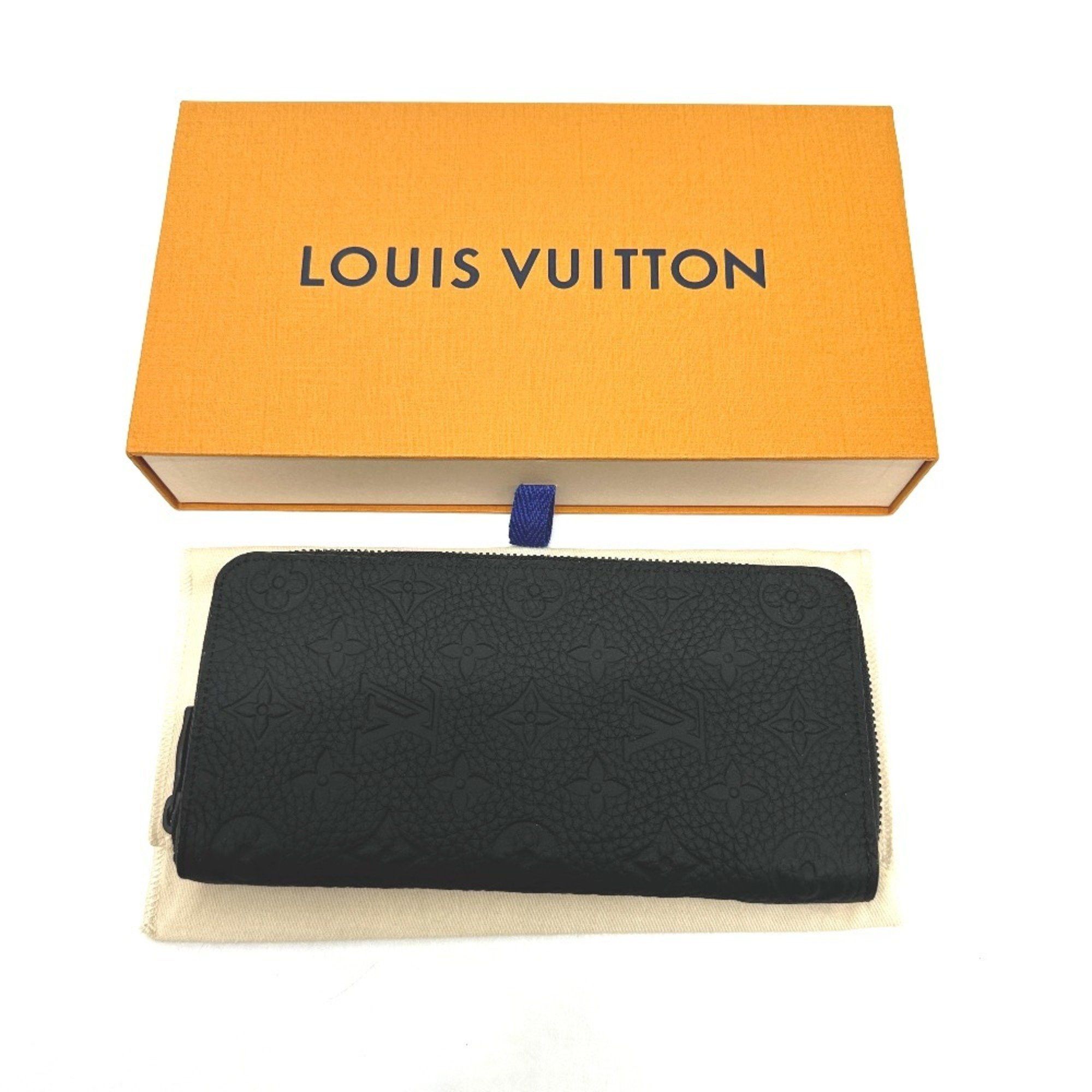 Louis Vuitton LOUIS VUITTON M69047 Monogram Zippy Wallet Vertical Long Taurillon Leather Men's Black Size ONE SIZE - 12 Thumbnail