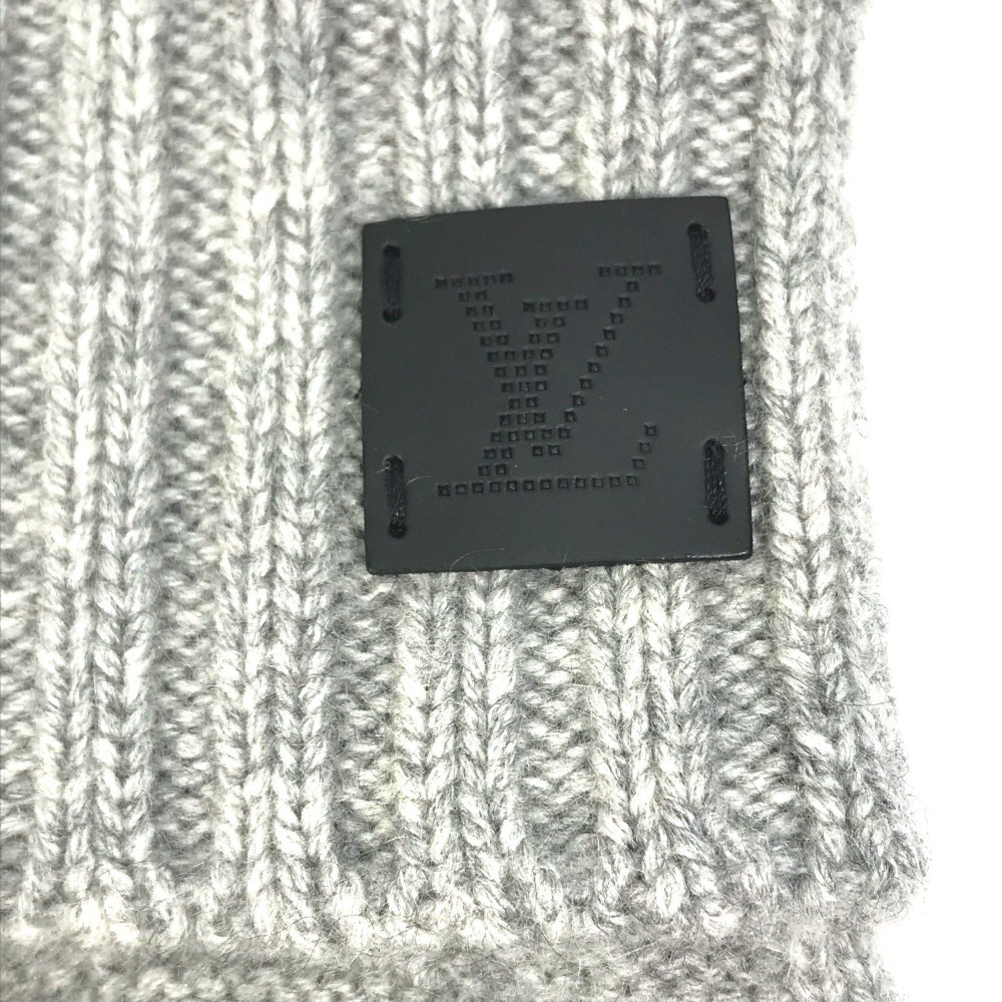 Louis Vuitton LOUIS VUITTON M72679 Damier Leather Patch Gon Helsinki Gloves ada Cashmere Men's Grey Size ONE SIZE - 6 Thumbnail